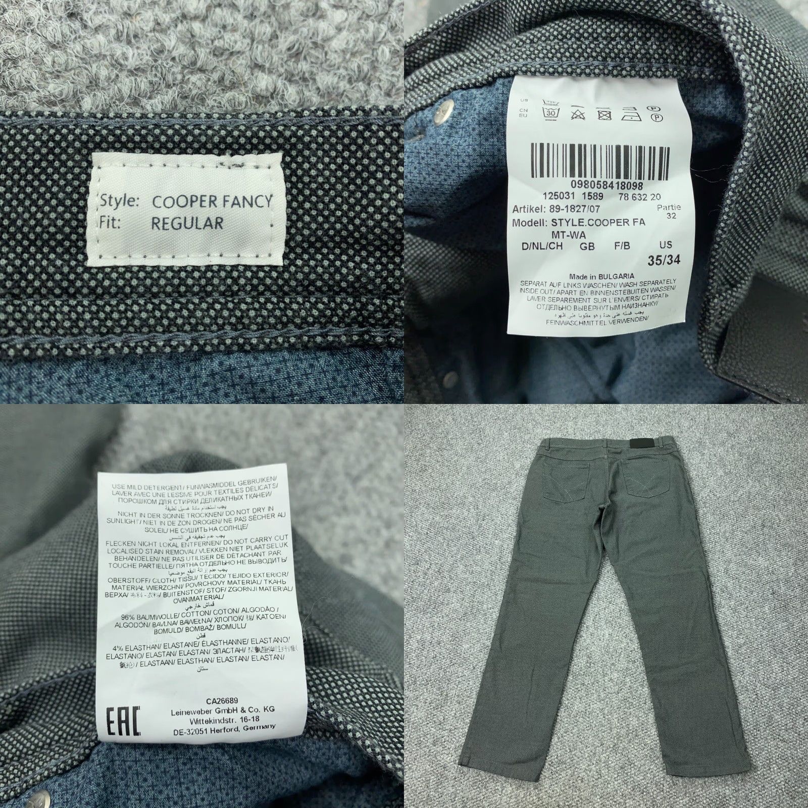 BRAX VINTAGE BRAX Mens Jeans Pants Straight Fit Stretch 34x30 Gray Casual Size US 34 / EU 50 - 8 Thumbnail