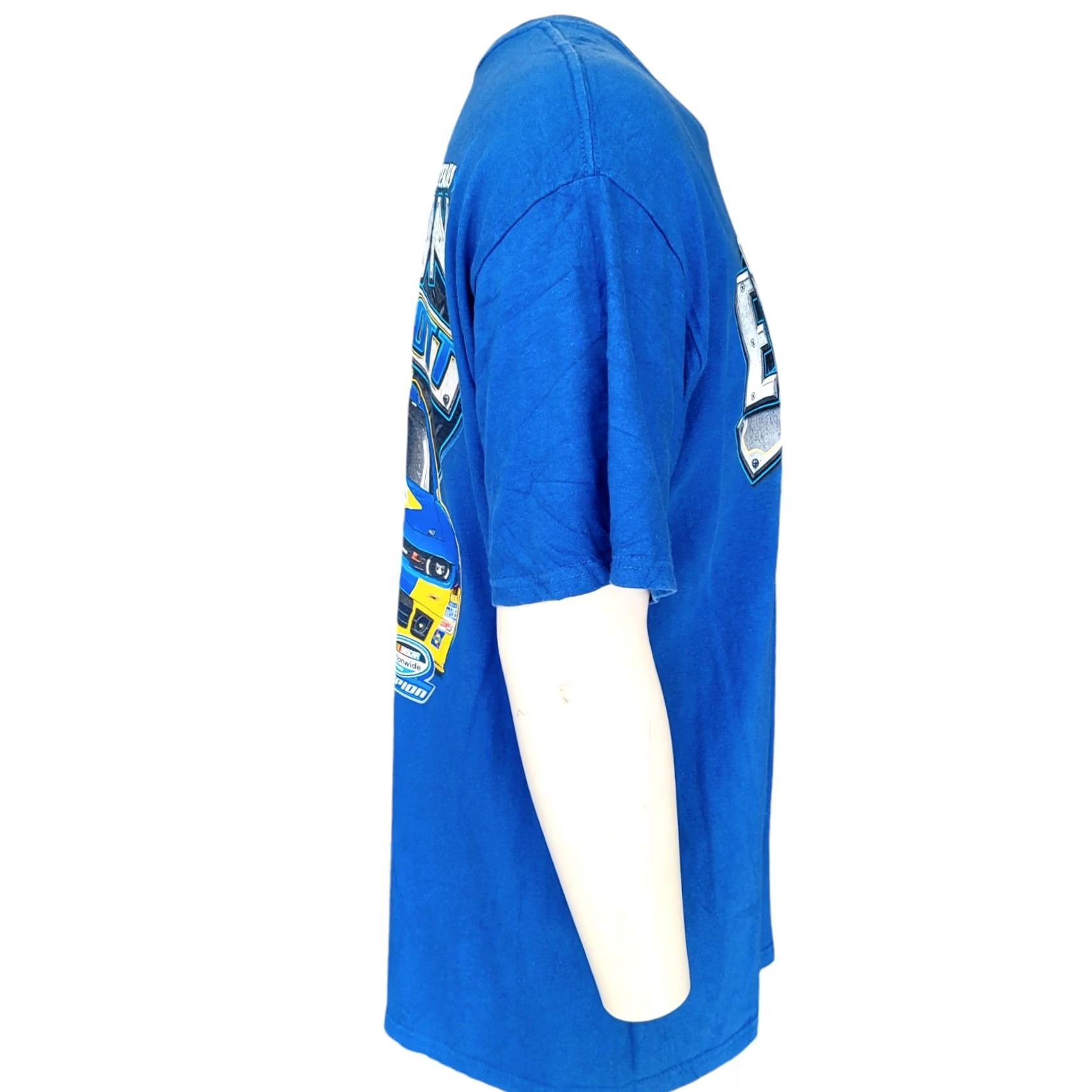 Chase Authentics Chase Authentics NASCAR Chase Elliott 2014 Nationwide Champion T-Shirt XL Blue Graphic Print Vintage Unisex Adults Short Sleeve Crew Neck Regular - Size US XL / EU 56 / 4 - 7 Thumbnail