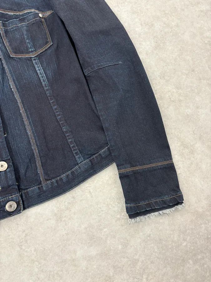 Marithe + Francois Girbaud 2000s Marithé + François Girbaud Navy Signature Brut Denim Jacket Size M / US 6-8 / IT 42-44 - 6 Thumbnail
