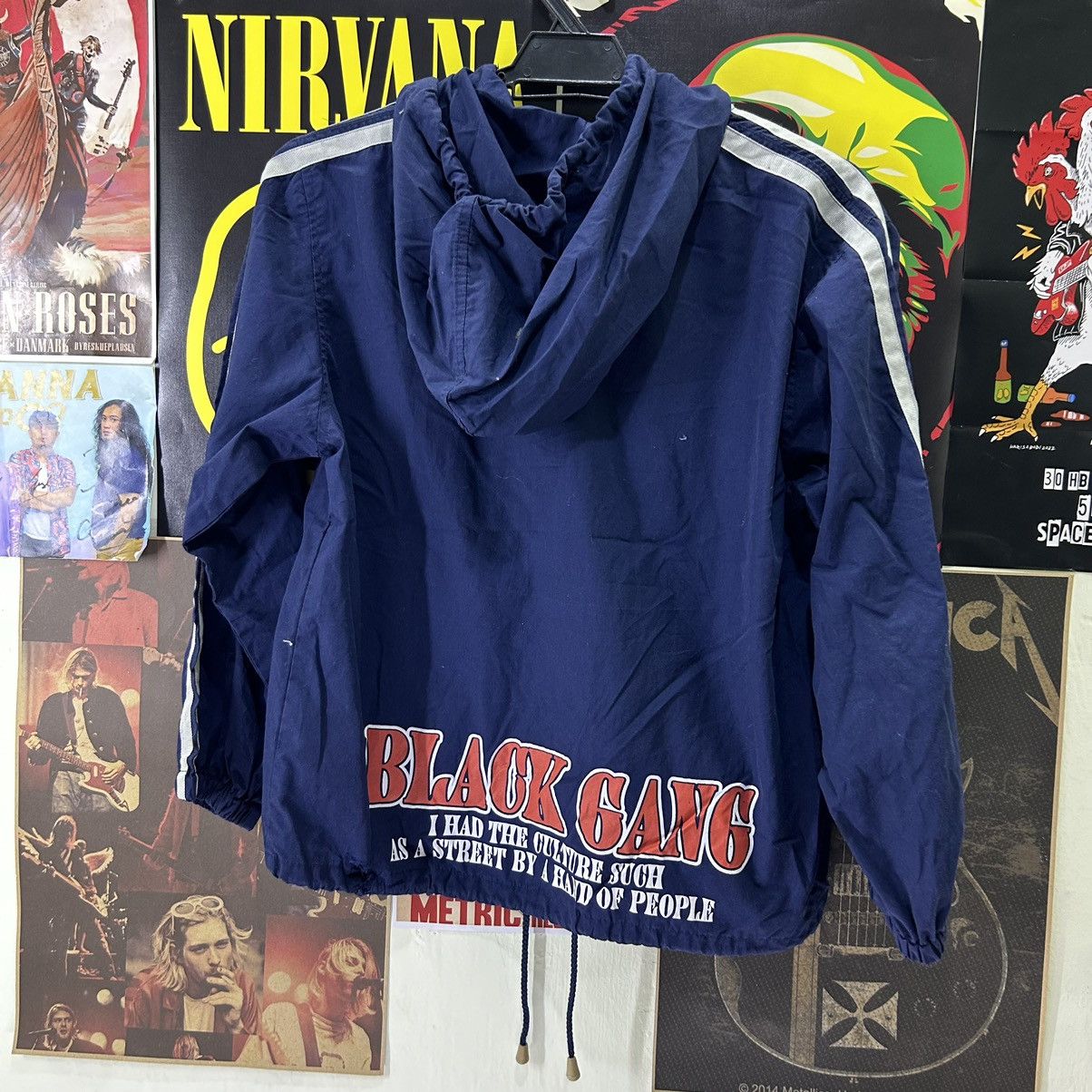 Vintage Vintage Black Gang Hoodie Jacket Size US M / EU 48-50 / 2 - 6 Thumbnail