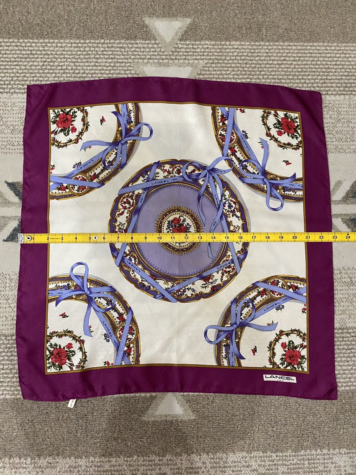Lancel Lancel Paris Overprint Scarf/Handkerchief/Pocket Suare Size ONE SIZE - 4 Thumbnail