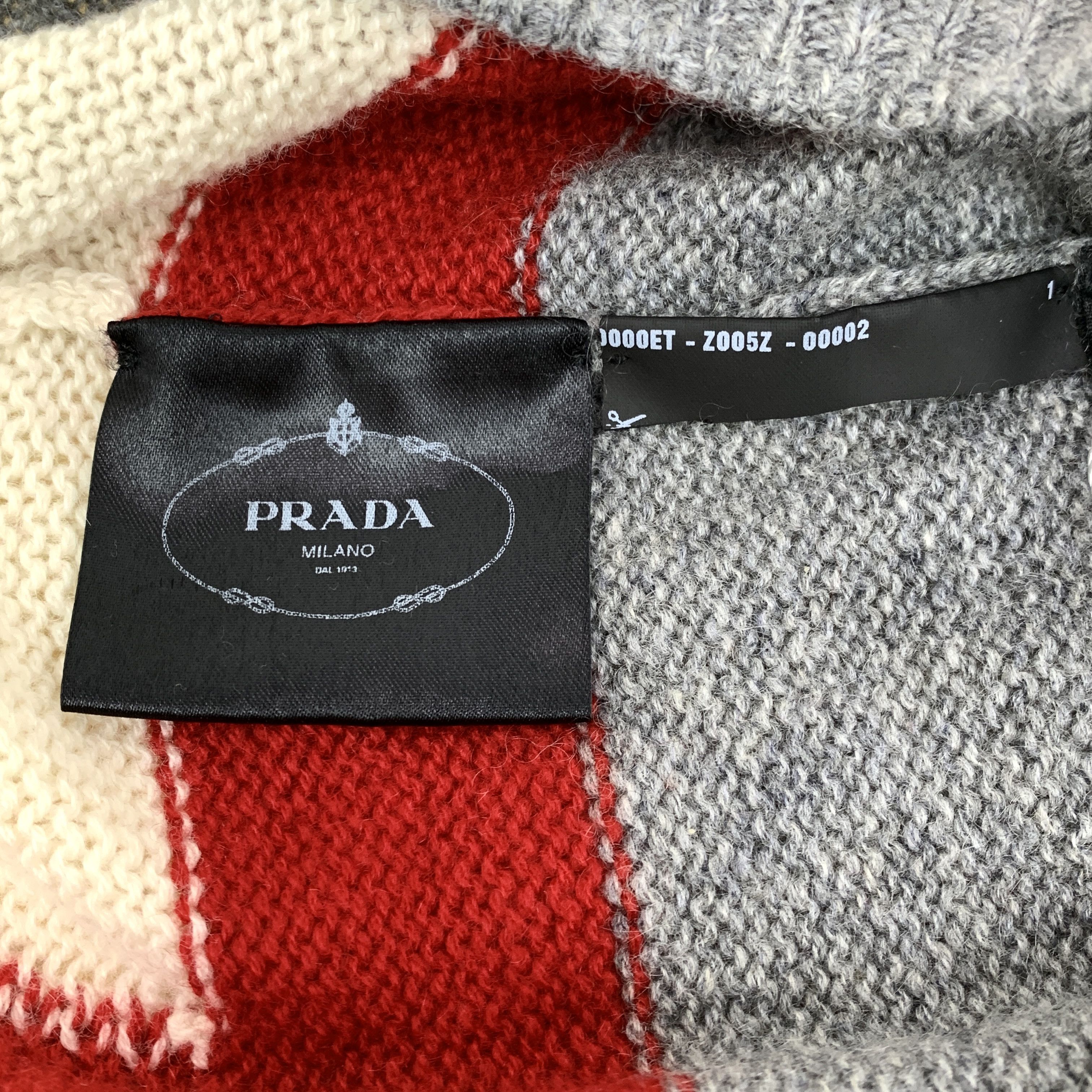 Prada Prada Grey Knit Crewneck Short Sleeve Top (Size S) Size S / US 4 / IT 40 - 5 Thumbnail