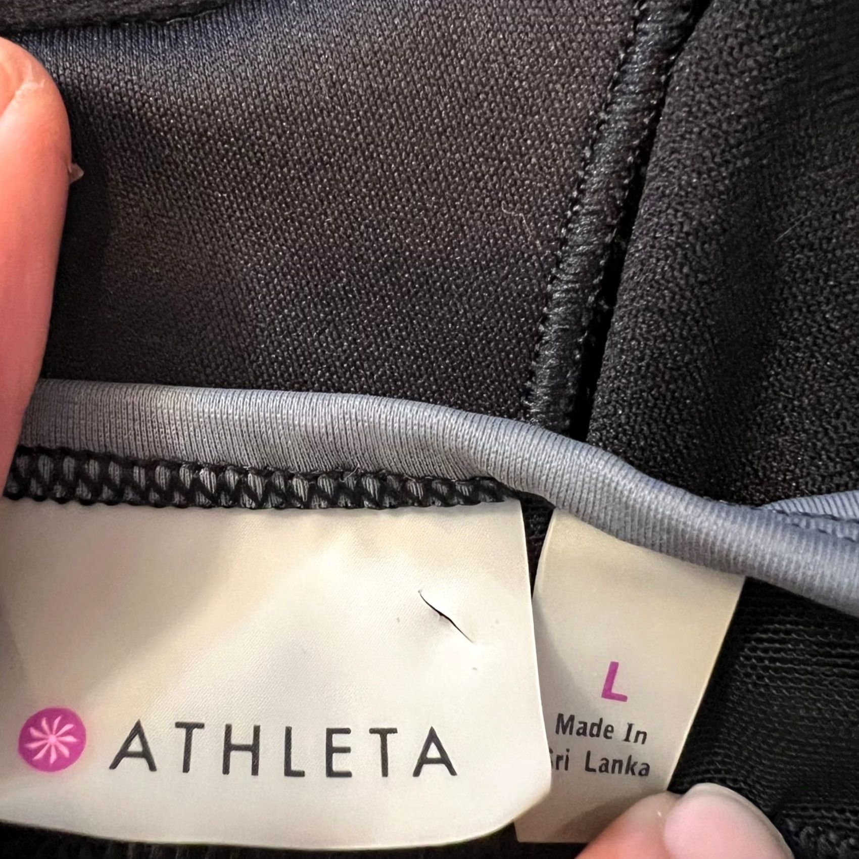 Athleta Athleta Tankini Top Welded Gray Black Womens L Swim Size L / US 10 / IT 46 - 4 Thumbnail