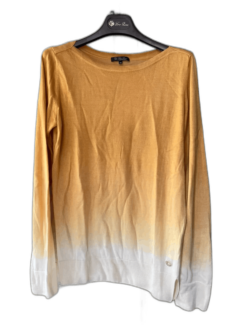 Loro Piana Loro Piana Gradient Silk-Cotton Knit Top Size US S / EU 44-46 / 1 - 1 Thumbnail