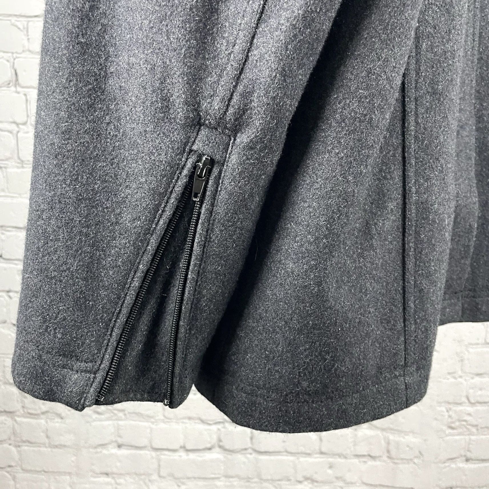 Vintage Black Rivet Coat Men Wool Blend Buttoned Lined Pockets XXL Gray Solid Mid-Length Overcoat Size US XXL / EU 58 / 5 - 7 Thumbnail