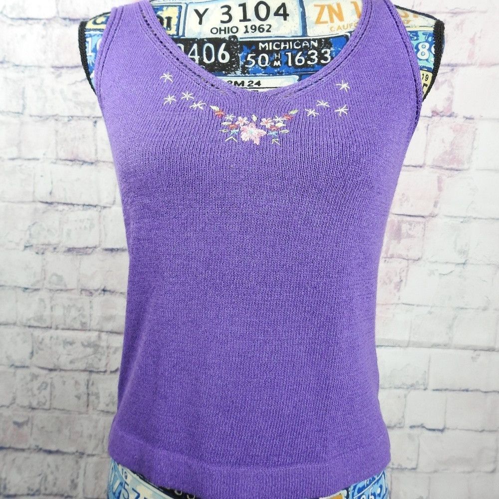 Other Sigrid Olsen Sport Purple Top Sleeveless size small Size S / US 4 / IT 40 - 1 Thumbnail