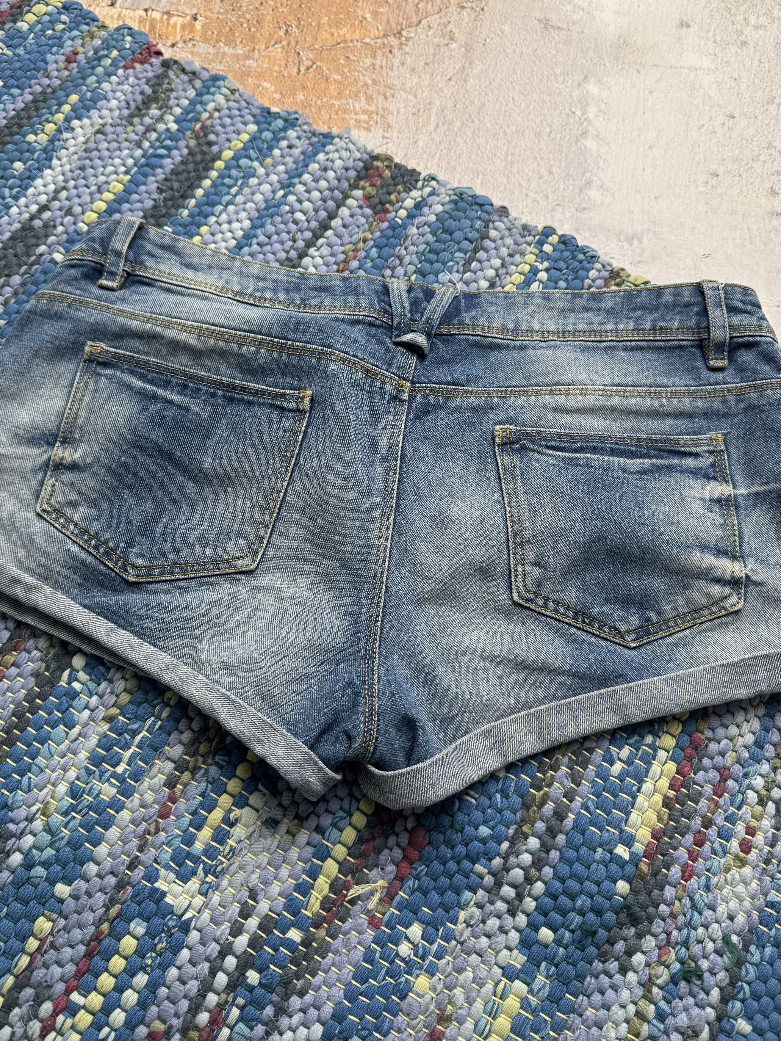 Vintage Vintage Denim Mini Shorts D15 Size 32" / US 10 / IT 46 - 5 Thumbnail