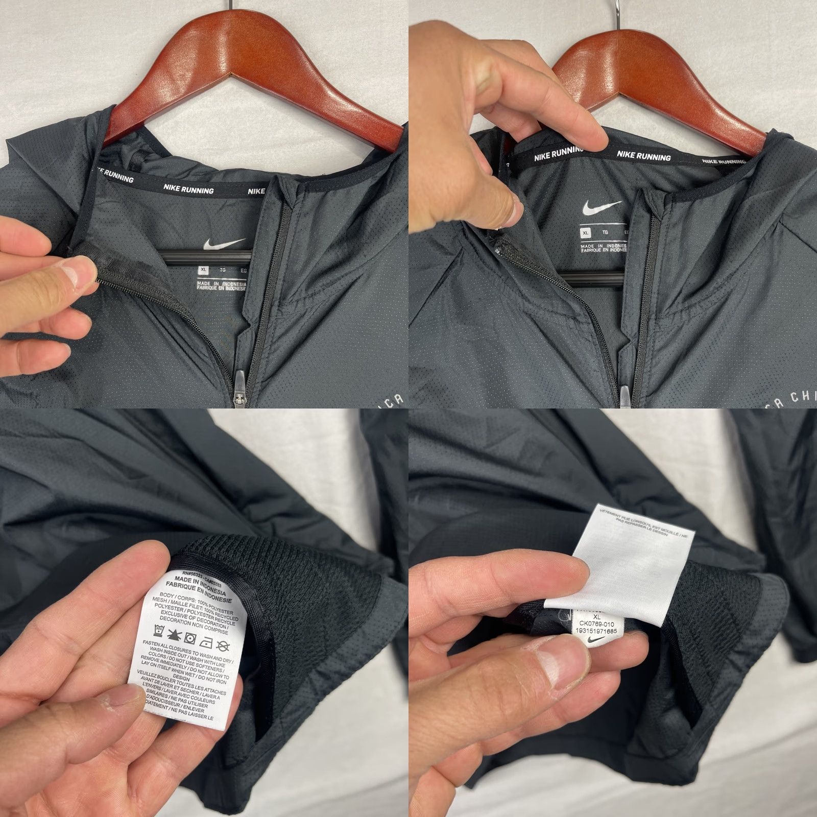 Nike Nike Windrunner Jacket Mens XL Black Chicago Marathon 2019 Hooded Zip Up Windrunner CK0769 Size US XL / EU 56 / 4 - 8 Thumbnail