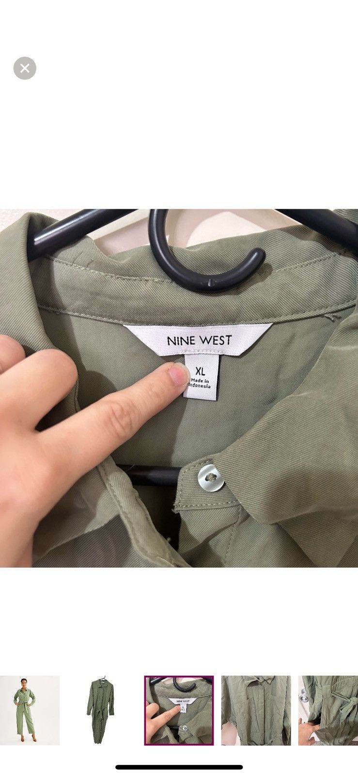 Nine West Nine West XL long sleeve utility jumpsuit Size 36" / US 14 / IT 50 - 3 Thumbnail