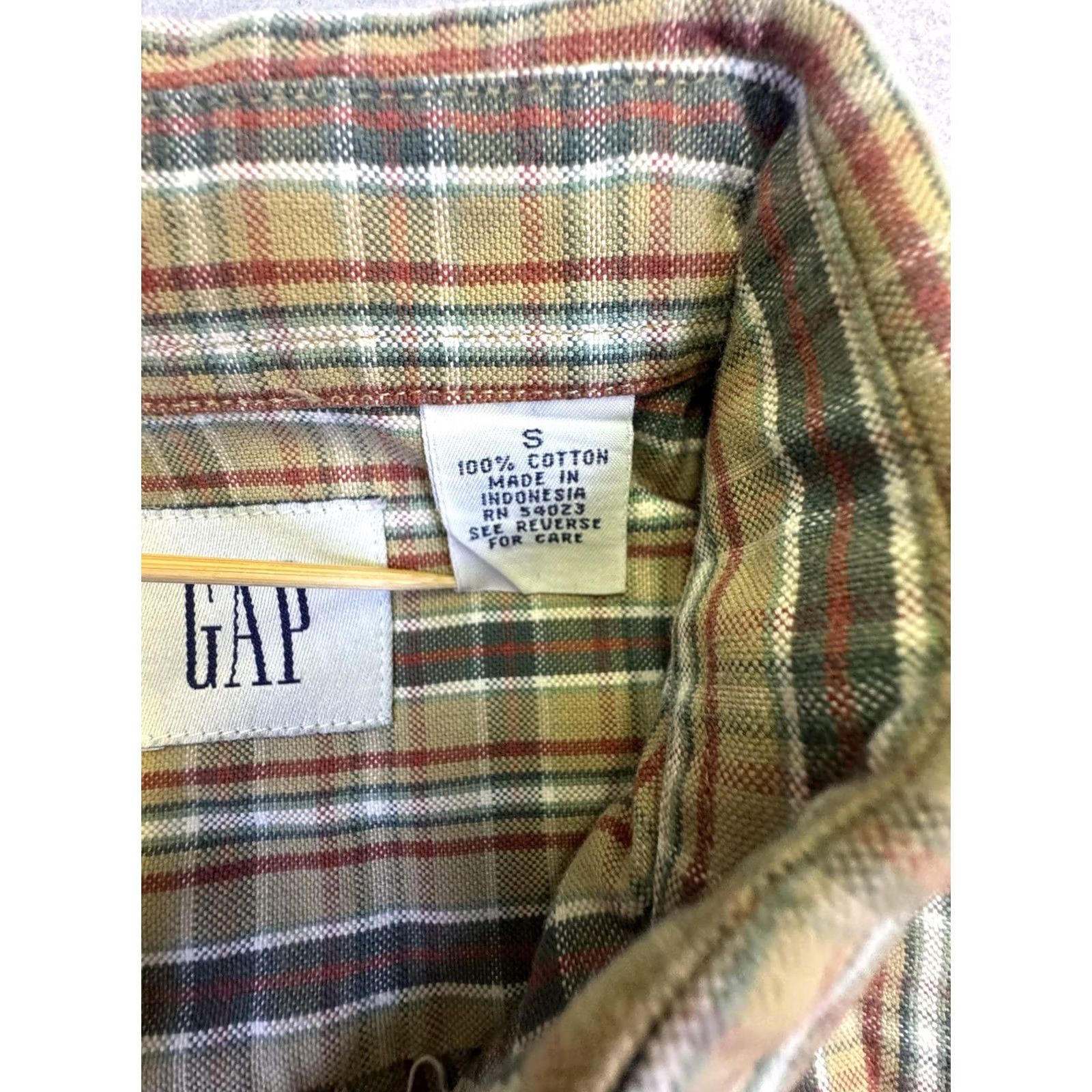 Gap Gap Shirt Mens Small Beige Plaid Long Sleeve Button Front Pockets Casual Size US S / EU 44-46 / 1 - 6 Thumbnail