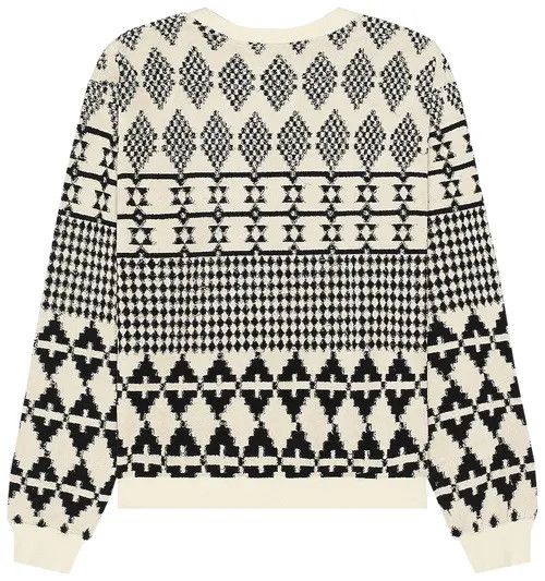 Saint Laurent Paris o1bcso1str1124 Sweatshirt In Jacquard in Nutural/Black Size US XL / EU 56 / 4 - 2 Thumbnail