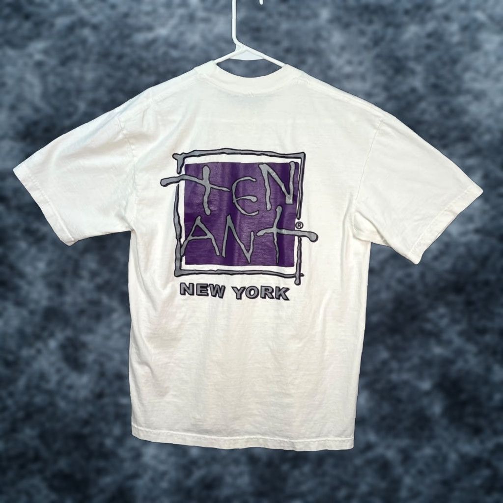 Vintage Tenant Mens White Graphic Tee T Shirt Cotton Size M Size US M / EU 48-50 / 2 - 1 Thumbnail