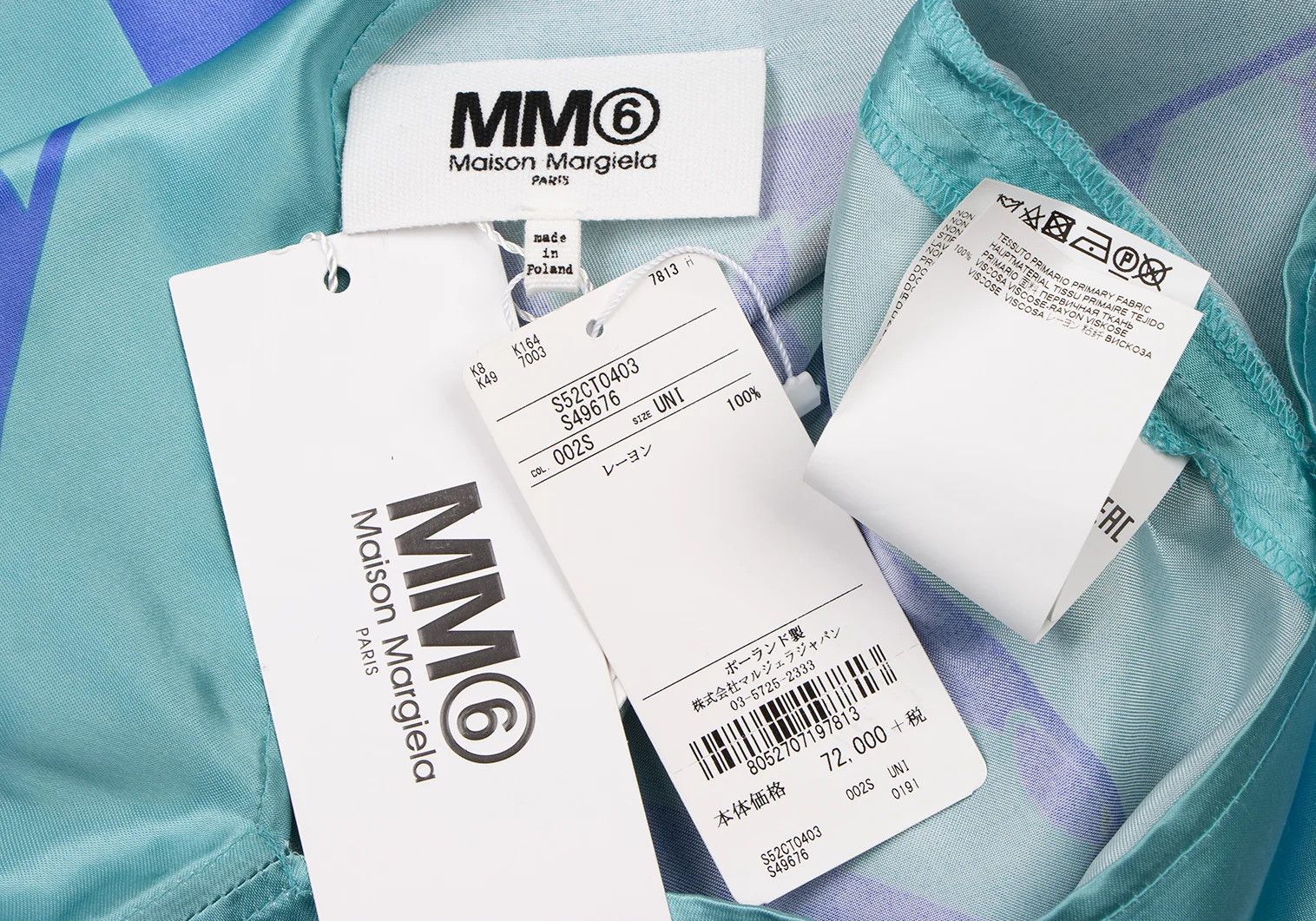 Maison Margiela Rayon Flower Stripe Tunic in Light Blue Gray Size US M / EU 48-50 / 2 - 16 Thumbnail