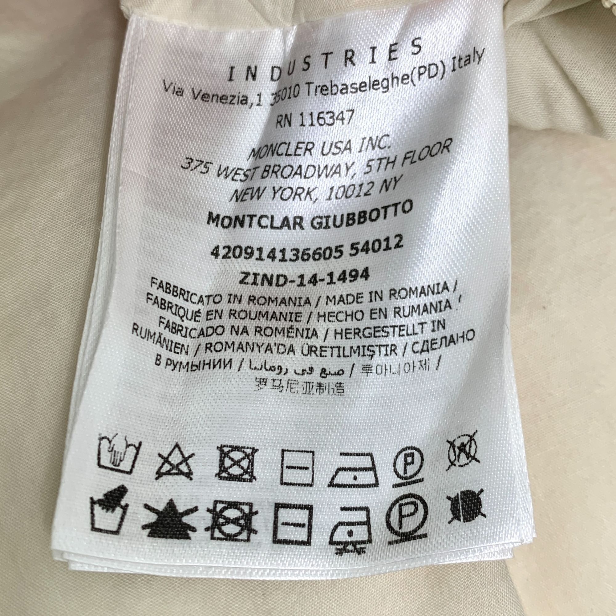 Moncler Moncler Montclar Series Off-White Logo Patch Hooded Down Jac Size M / US 6-8 / IT 42-44 - 4 Thumbnail