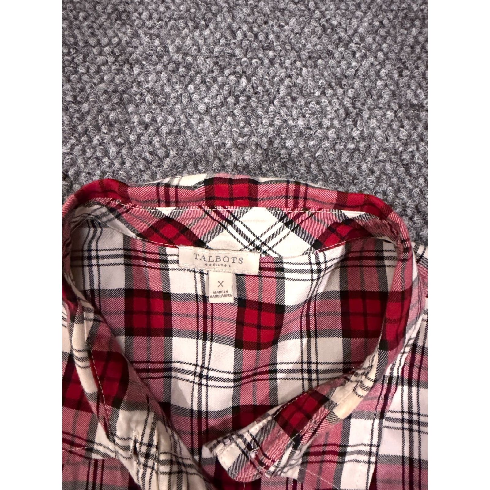 Talbots Talbots button up shirt Womens 0X Plus red plaid long sleeve casual Button-Up Size XL / US 12-14 / IT 48-50 - 3 Thumbnail