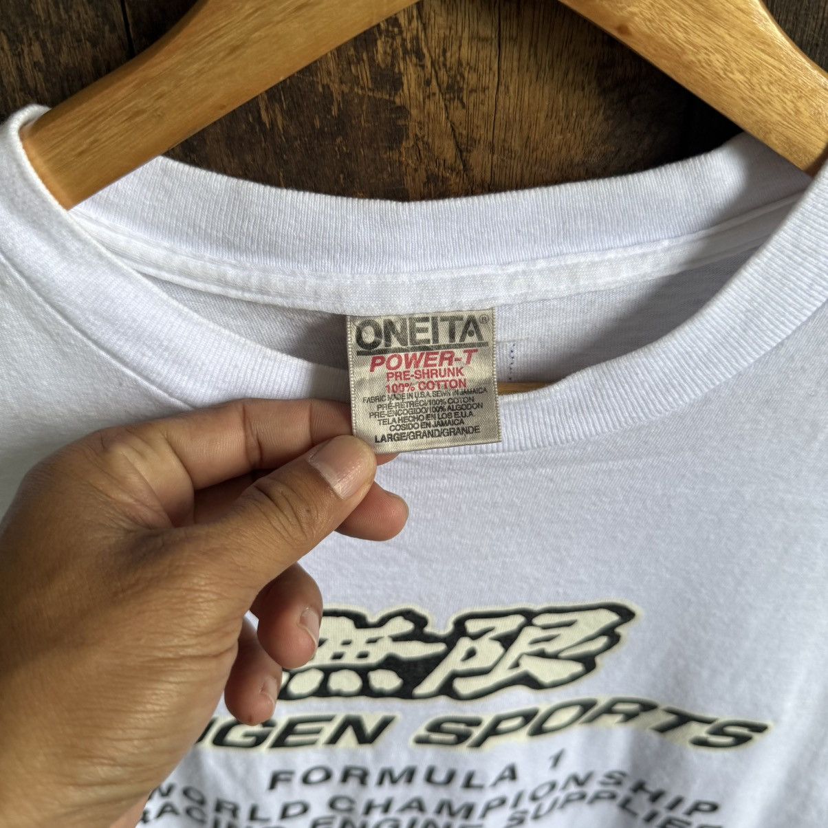 Honda Vintage Oneita Mugen Sports F1 Tshirt Size US L / EU 52-54 / 3 - 3 Thumbnail