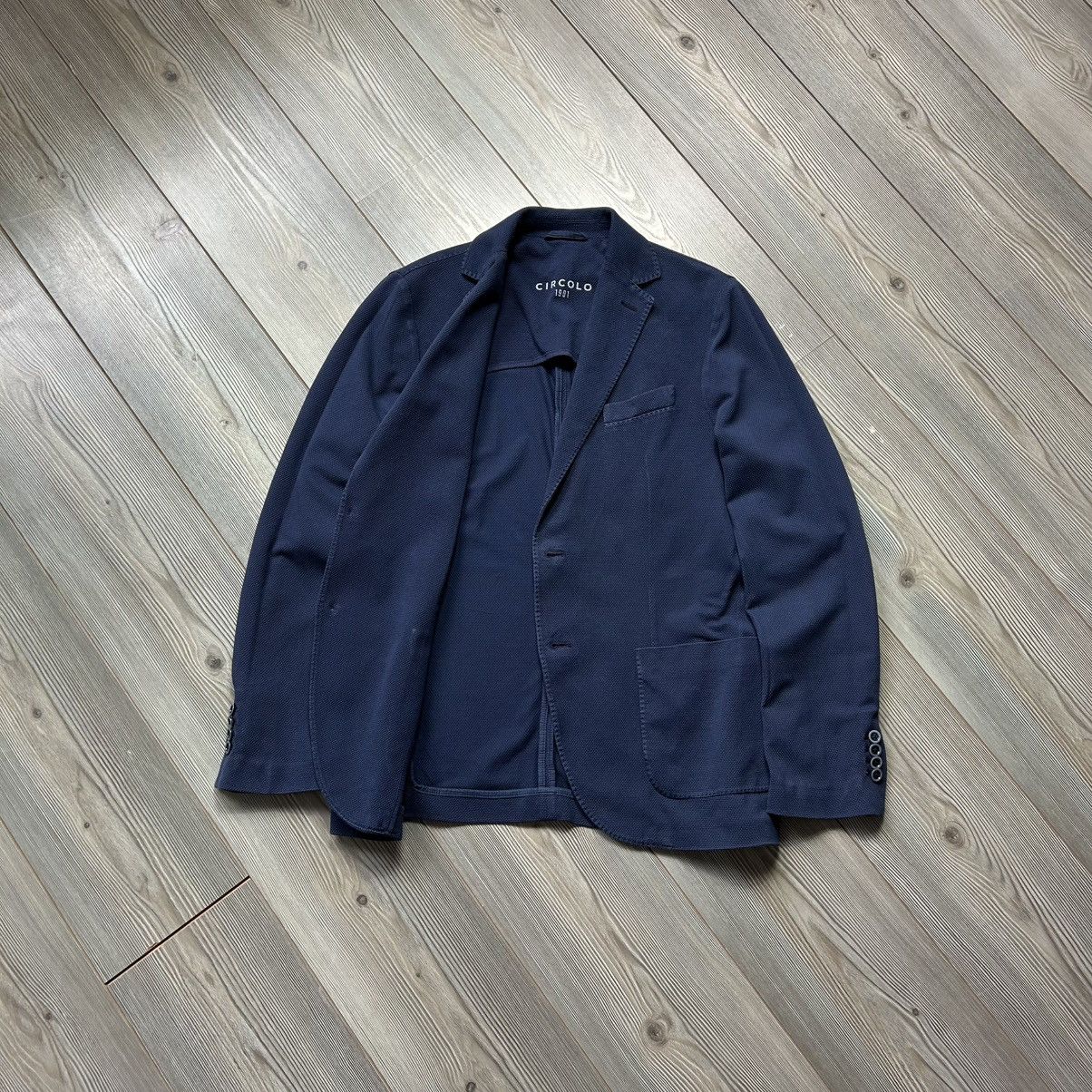 Circolo 1901 Circolo 1901 Cotton Stretch Blue Sport Blazer Jacket 52 Size US L / EU 52-54 / 3 - 10 Thumbnail