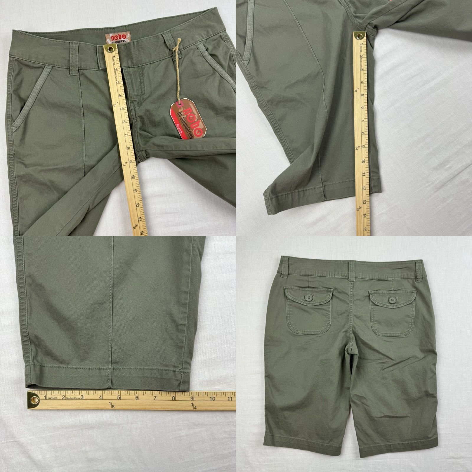 Vintage VINTAGE No Boundaries Bermuda Shorts Womens Juniors 11 Green Hipster Grunge Y2K 90s NWT Womens Size 32" / US 10 / IT 46 - 8 Thumbnail