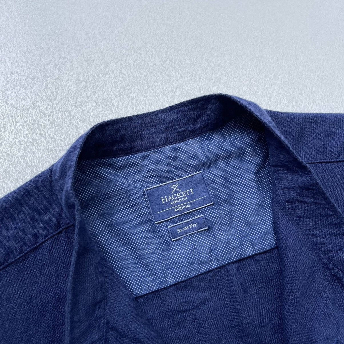 Hackett Hackett London Linen Garment Dyed Slim Fit Button Ups Shirt Size US M / EU 48-50 / 2 - 7 Thumbnail