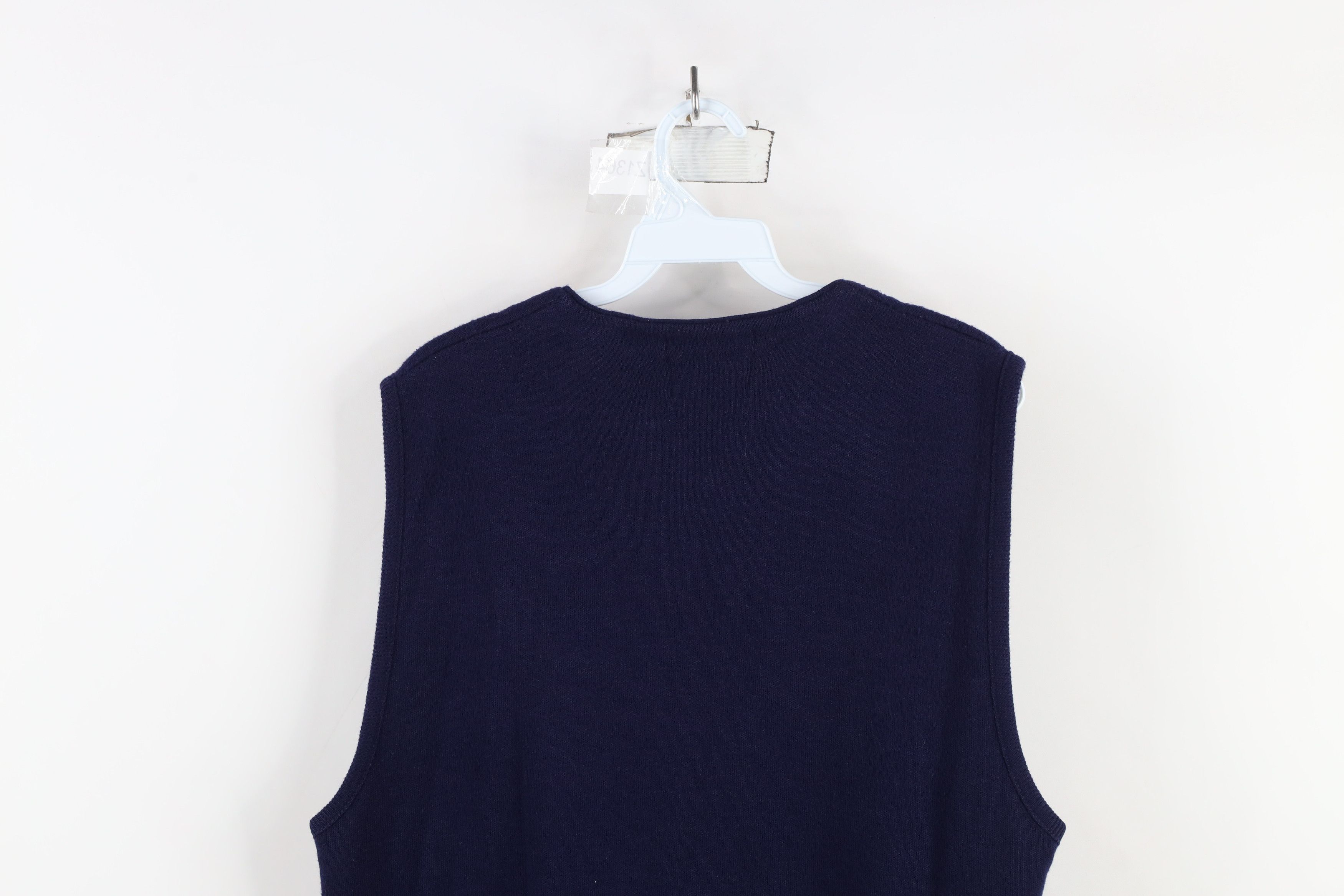 Vintage Vintage 70s Streetwear Blank Knit Cardigan Sweater Vest USA Size US L / EU 52-54 / 3 - 8 Thumbnail