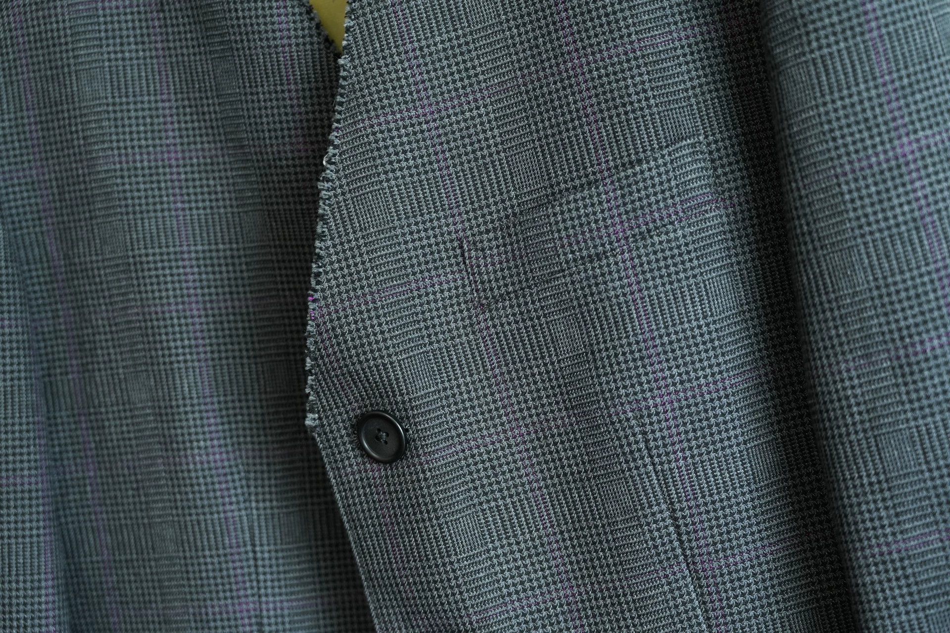 Yohji Yamamoto Yohji Yamamoto 15SS J75 Gray Check w/ Purple Lines Jacket Size US M / EU 48-50 / 2 - 7 Thumbnail