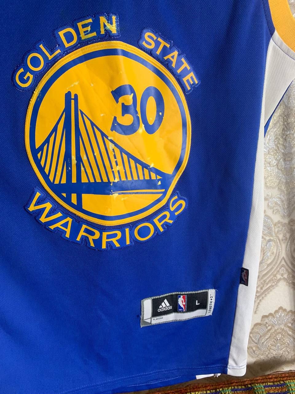 Vintage ADIDAS GOLDEN STATE CURRY 30 NBA JERSEY BASKETBALL Y2K 90s Size US L / EU 52-54 / 3 - 5 Thumbnail