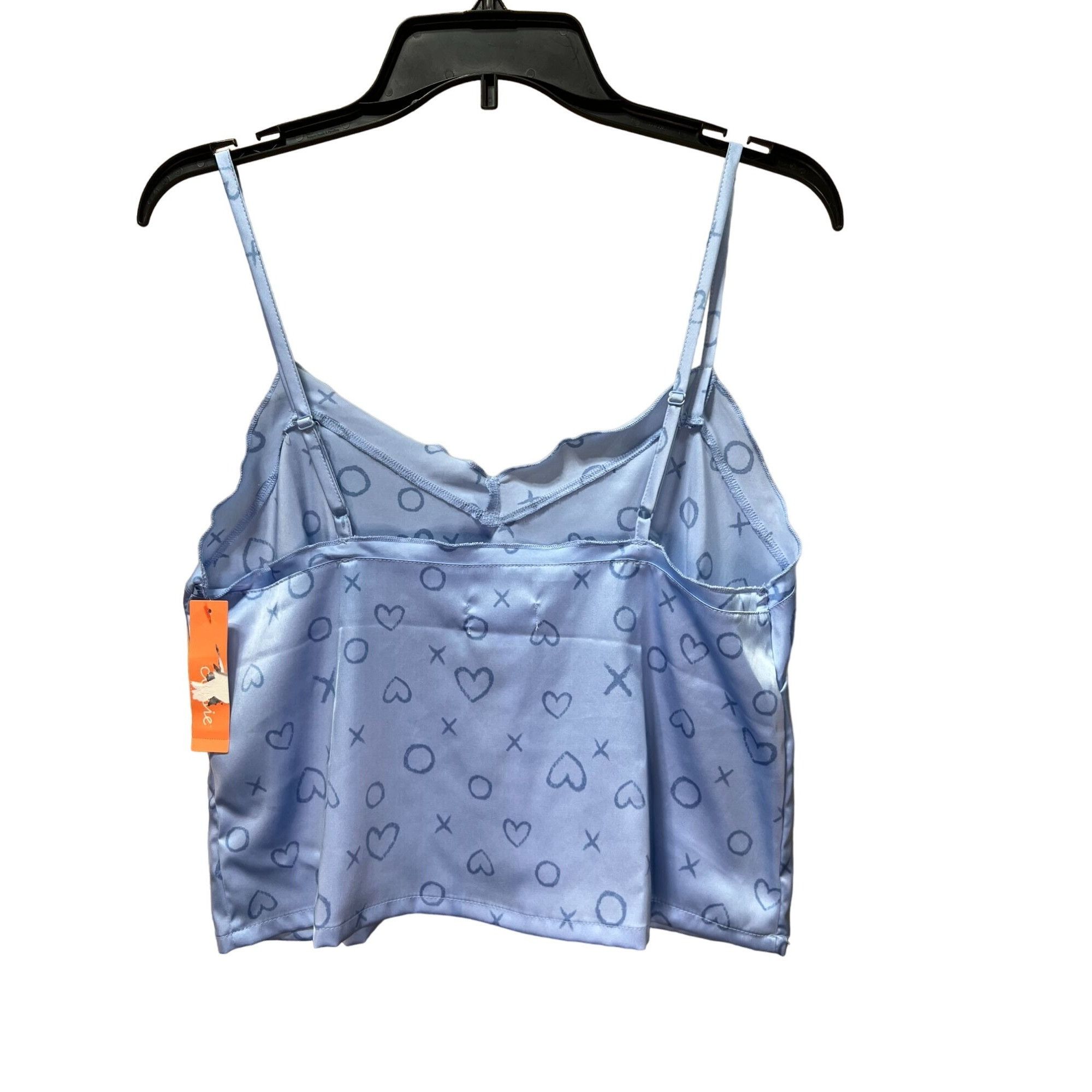 Other Colsie - Women's Satin Pajama Tank Top - Light Blue - Medium Size M / US 6-8 / IT 42-44 - 4 Thumbnail