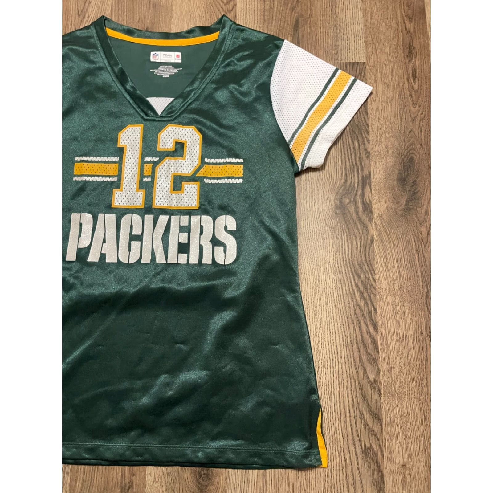 Vintage Team Apparel Shirt Women's Size Medium Green Bay Packers Rodgers #12 Size M / US 6-8 / IT 42-44 - 4 Thumbnail