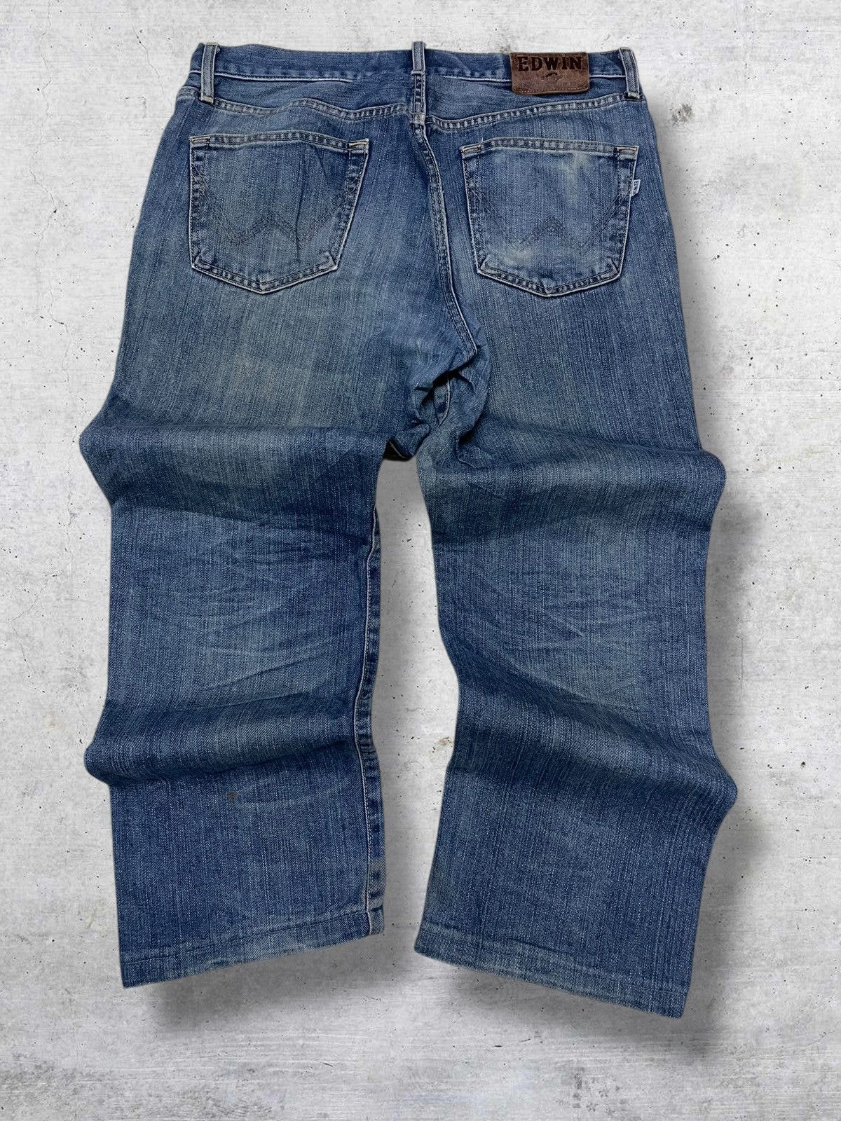 Edwin VINTAGE EDWIN 90S DESIGNER JAPAN OG RIPPED MUDWASH DENIM Size US 32 / EU 48 - 7 Thumbnail