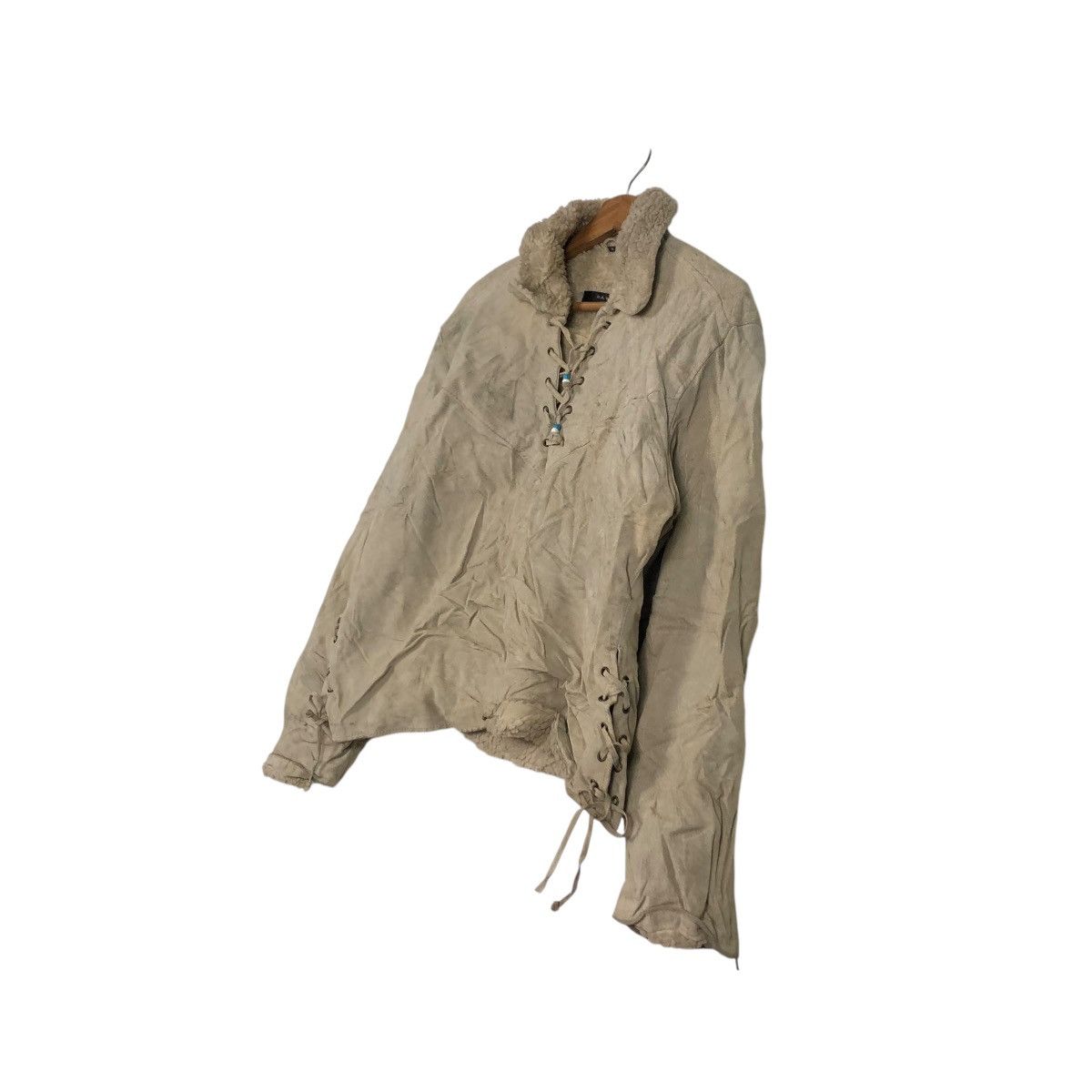 Japanese Brand 🔥VINTAGE GENUINE LEATHER JACKET RAW BLANKET ISSEY MIYAKE Size US M / EU 48-50 / 2 - 4 Thumbnail