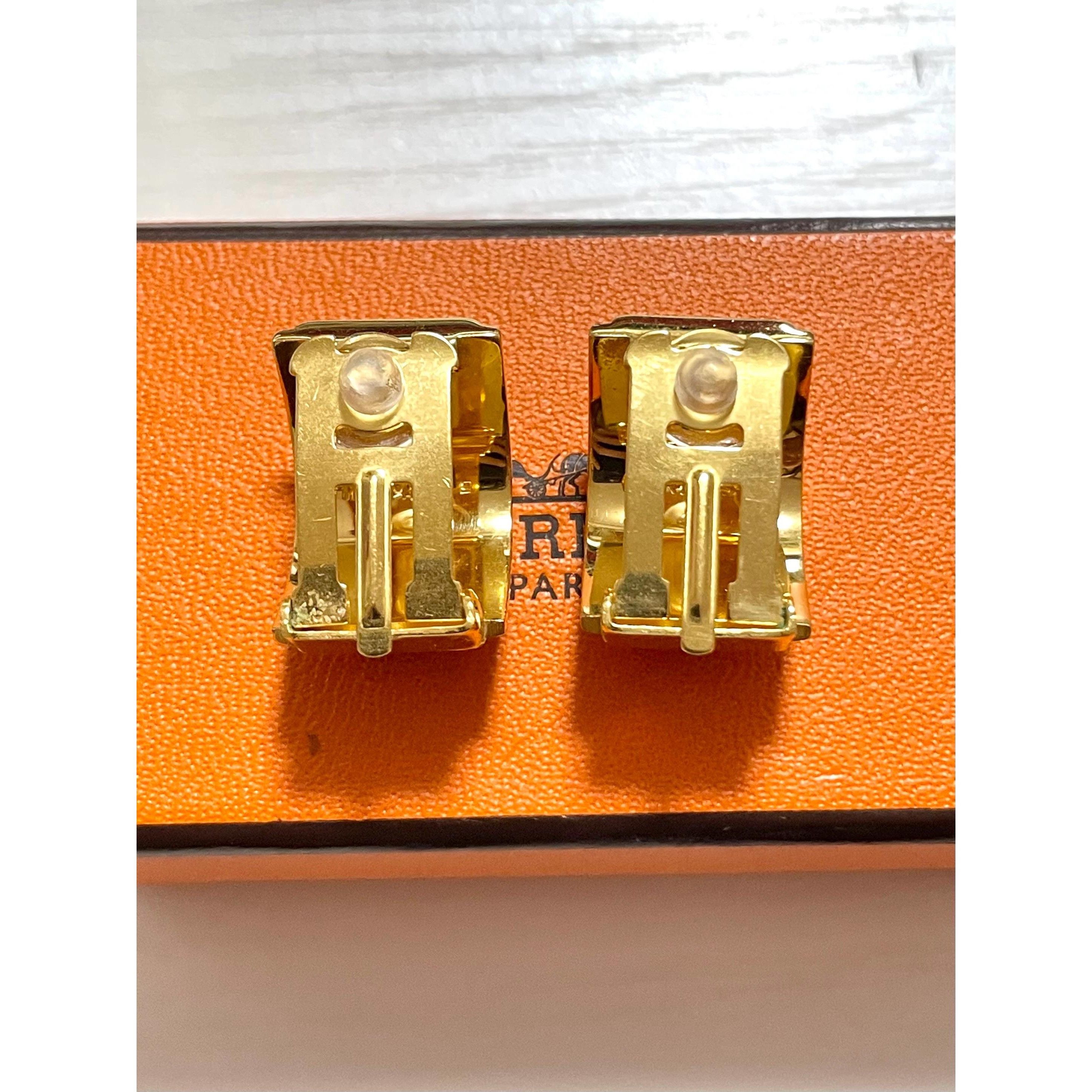 Other Vintage Hermes cloisonne enamel golden earrings, fox Size ONE SIZE - 6 Thumbnail