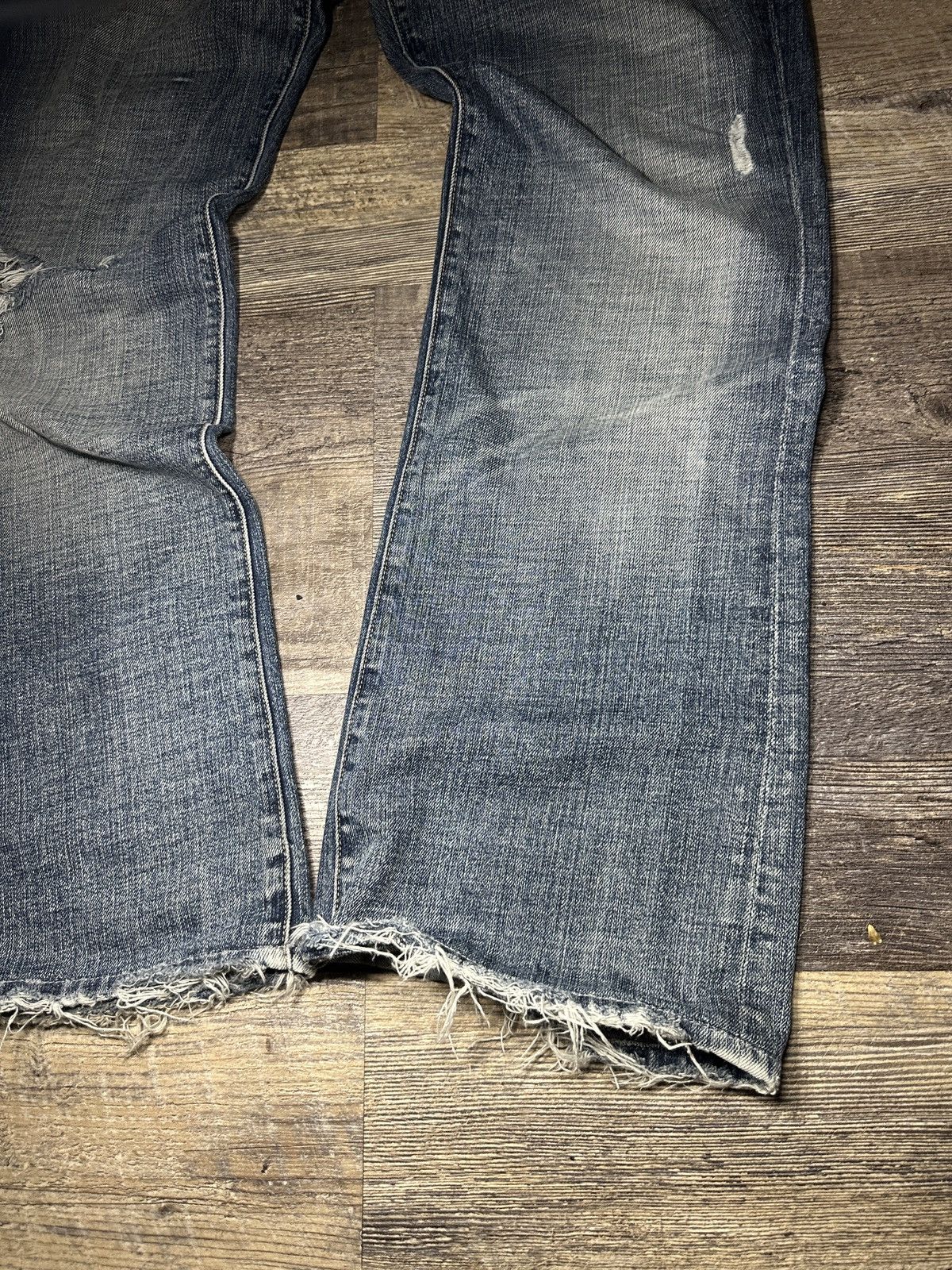 Other Vintage y2k Distressed Jeans - Raw Hem & Ripped Accents Size US 32 / EU 48 - 7 Thumbnail