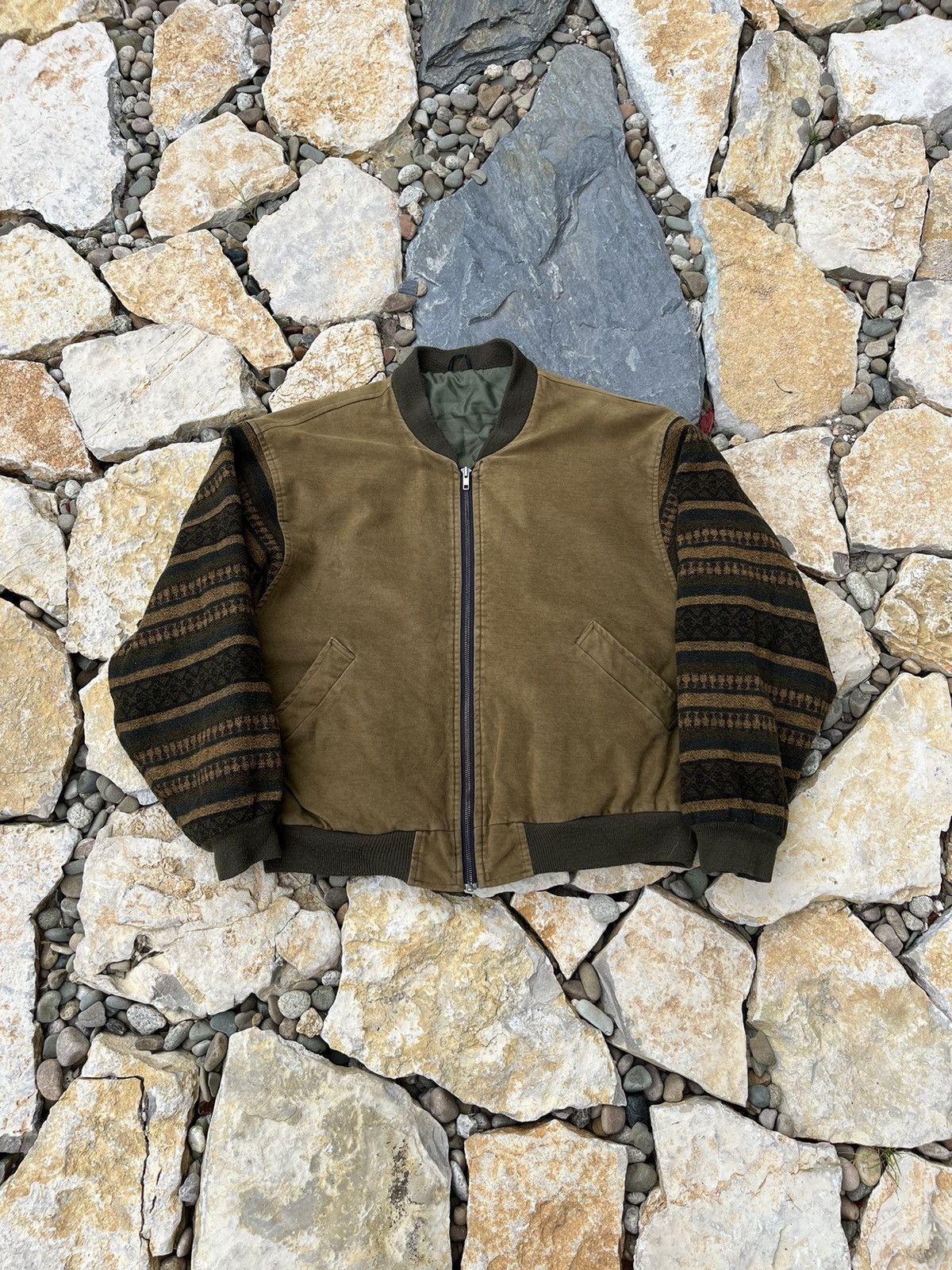 Native Navajo American Indians Aztec Tribal Print Men's Bomber Jacket main image 1