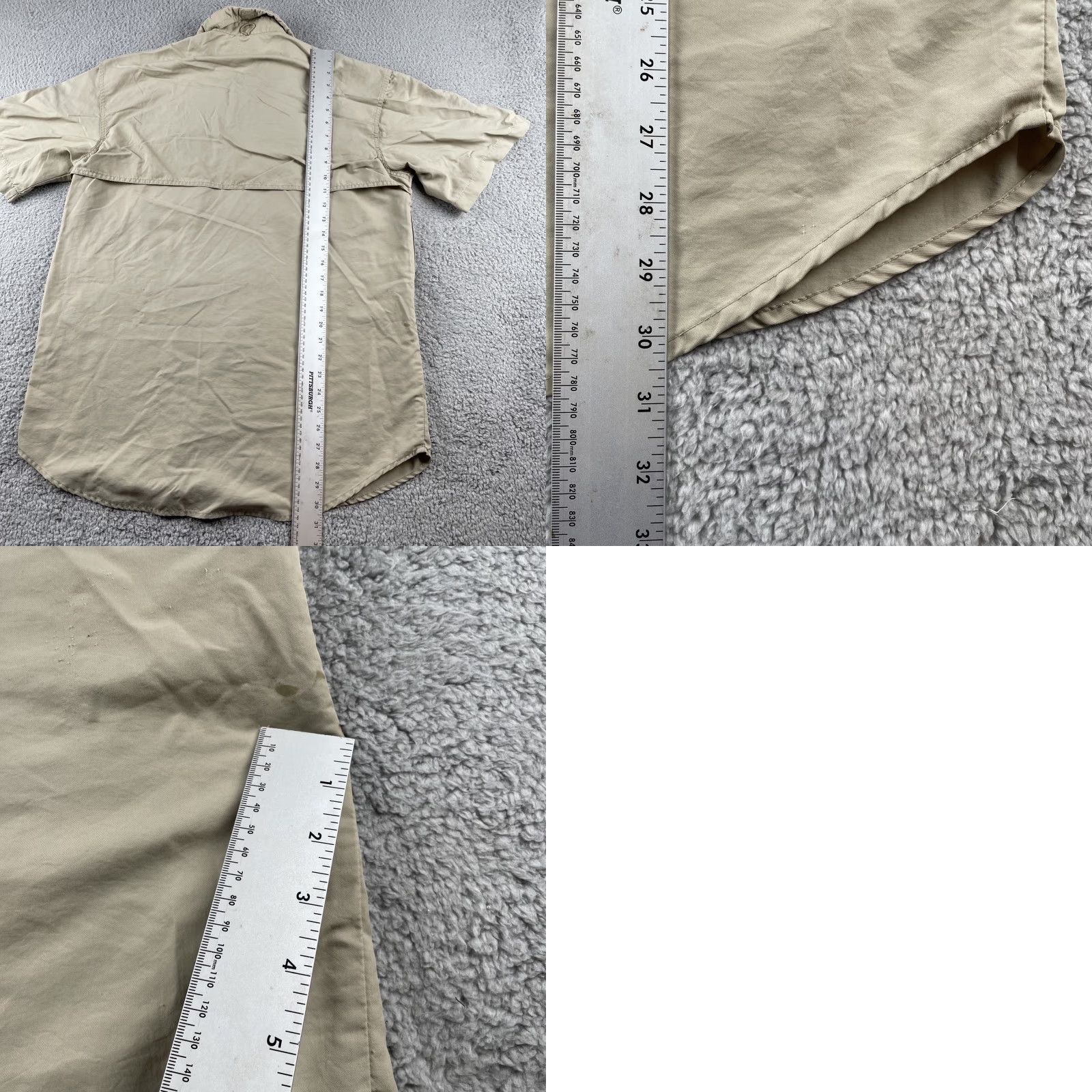 Vintage VINTAGE Guides Choice Medium Safari Utility Shirt Mens Beige Short Sleeve Zip Pockets 90s Size US M / EU 48-50 / 2 - 10 Thumbnail