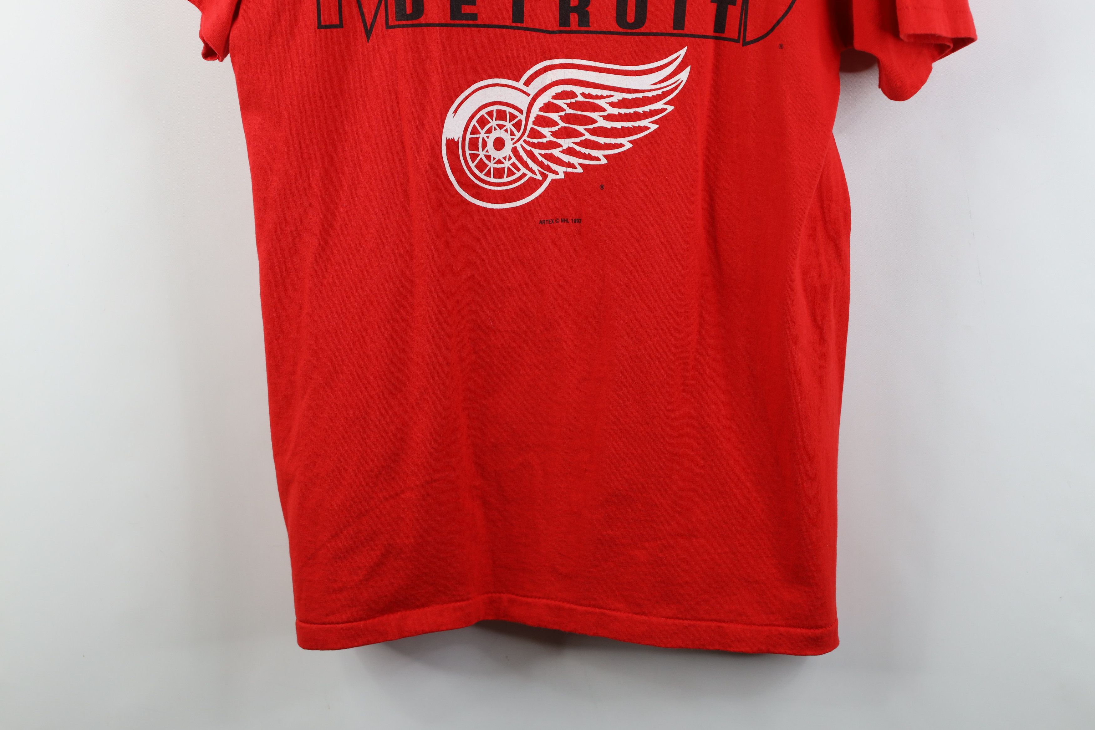 Vintage Vintage 90s Red Wings Hockey Short Sleeve T-Shirt USA Size US L / EU 52-54 / 3 - 3 Thumbnail