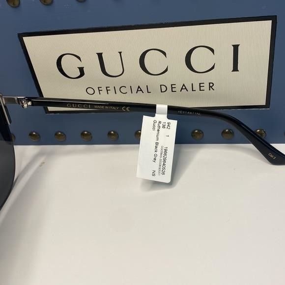 Gucci New - GUCCI Metal Rimless Square Sunglasses GG0291S Black Go Size ONE SIZE - 4 Thumbnail