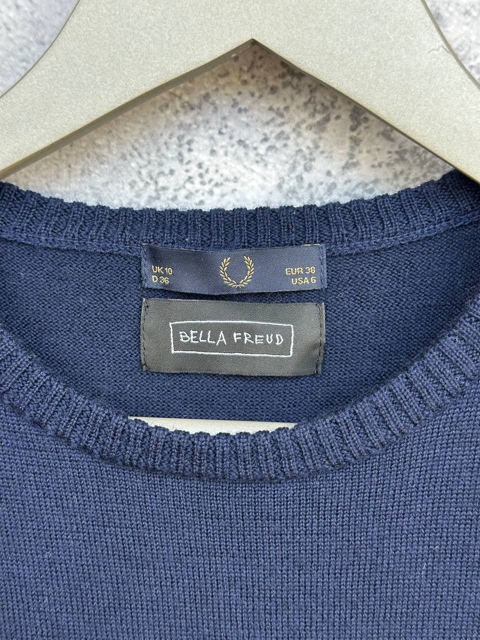 Bella Freud Fred Perry x Bella Freud DJ Fred Graphic Wool Jumper Navy Size S / US 4 / IT 40 - 11 Thumbnail