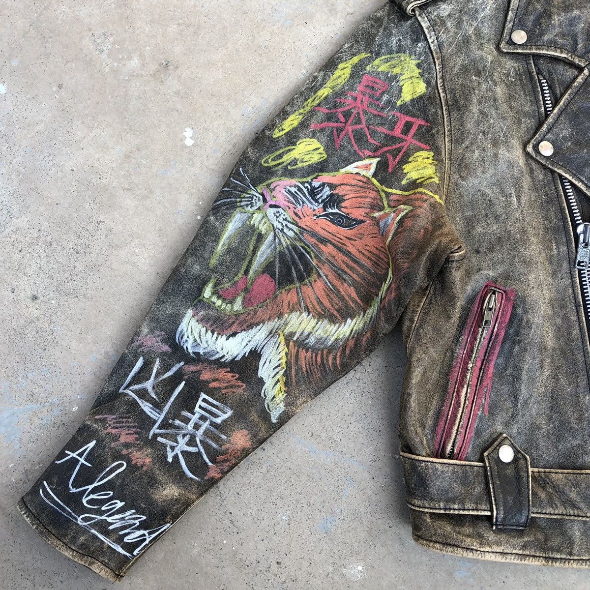 Vintage 🔥VTG Custom Saber Tiger Double Collar Inspired Lewis Leather Size US M / EU 48-50 / 2 - 11 Thumbnail