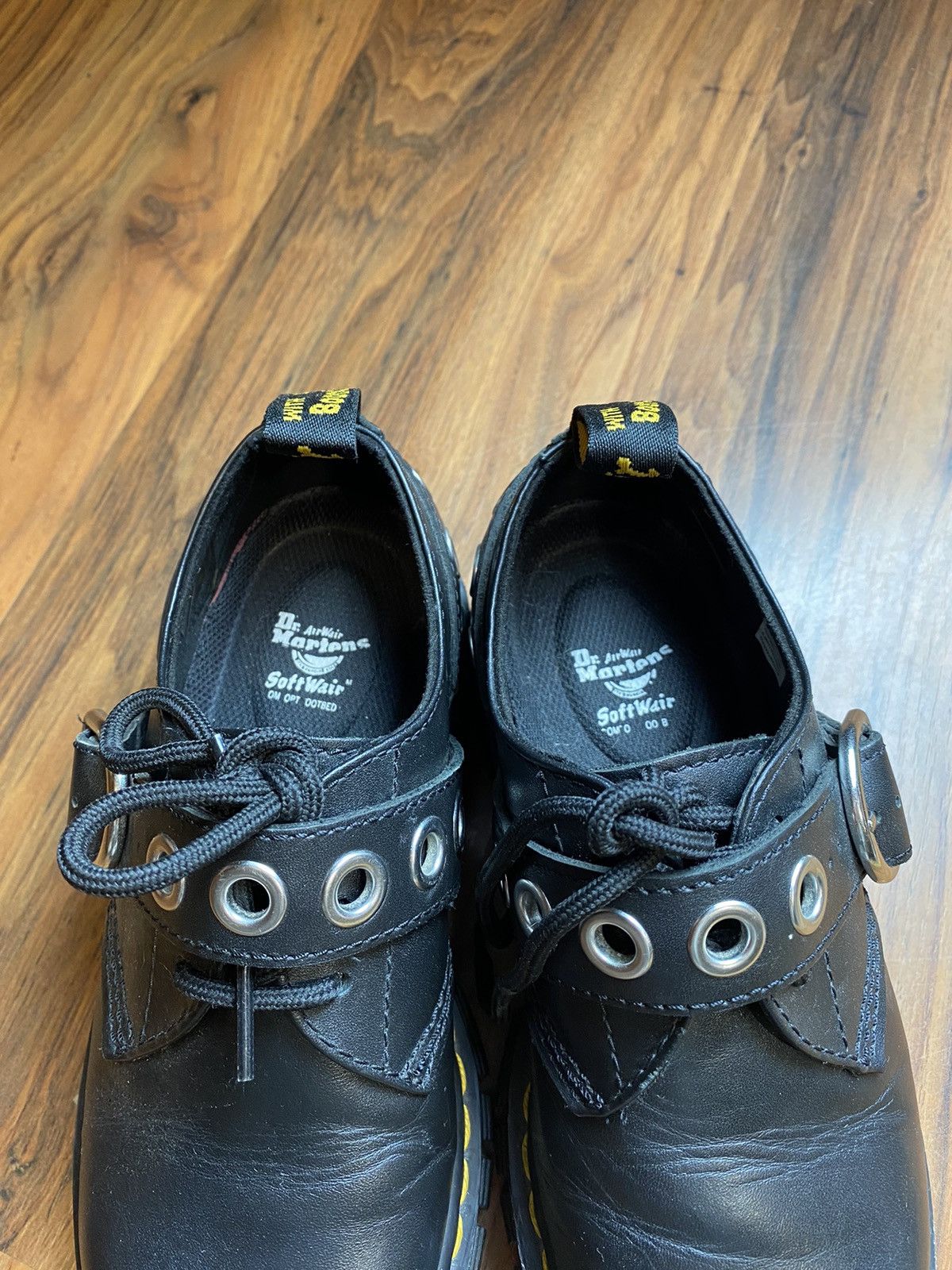Dr. Martens × Vintage Dr. Martens AUDRICK HARDWARE LEATHER PLATFORM SHOES Size US 6.5 / IT 36.5 - 3 Thumbnail
