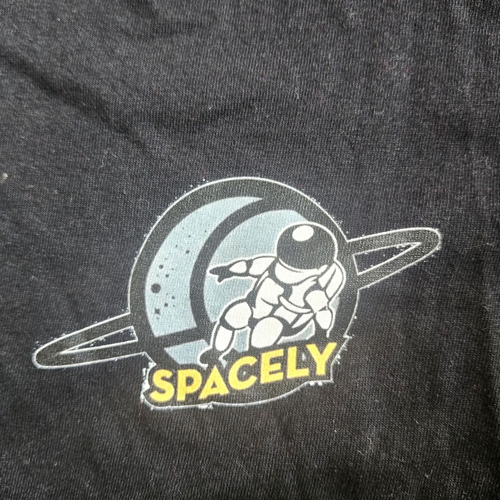 Vintage Spacely Unlimited T-shirt Black Space Short Sleeve L Mens Stains Cleaning Needed Regular Cotton Shirt Size US L / EU 52-54 / 3 - 7 Thumbnail