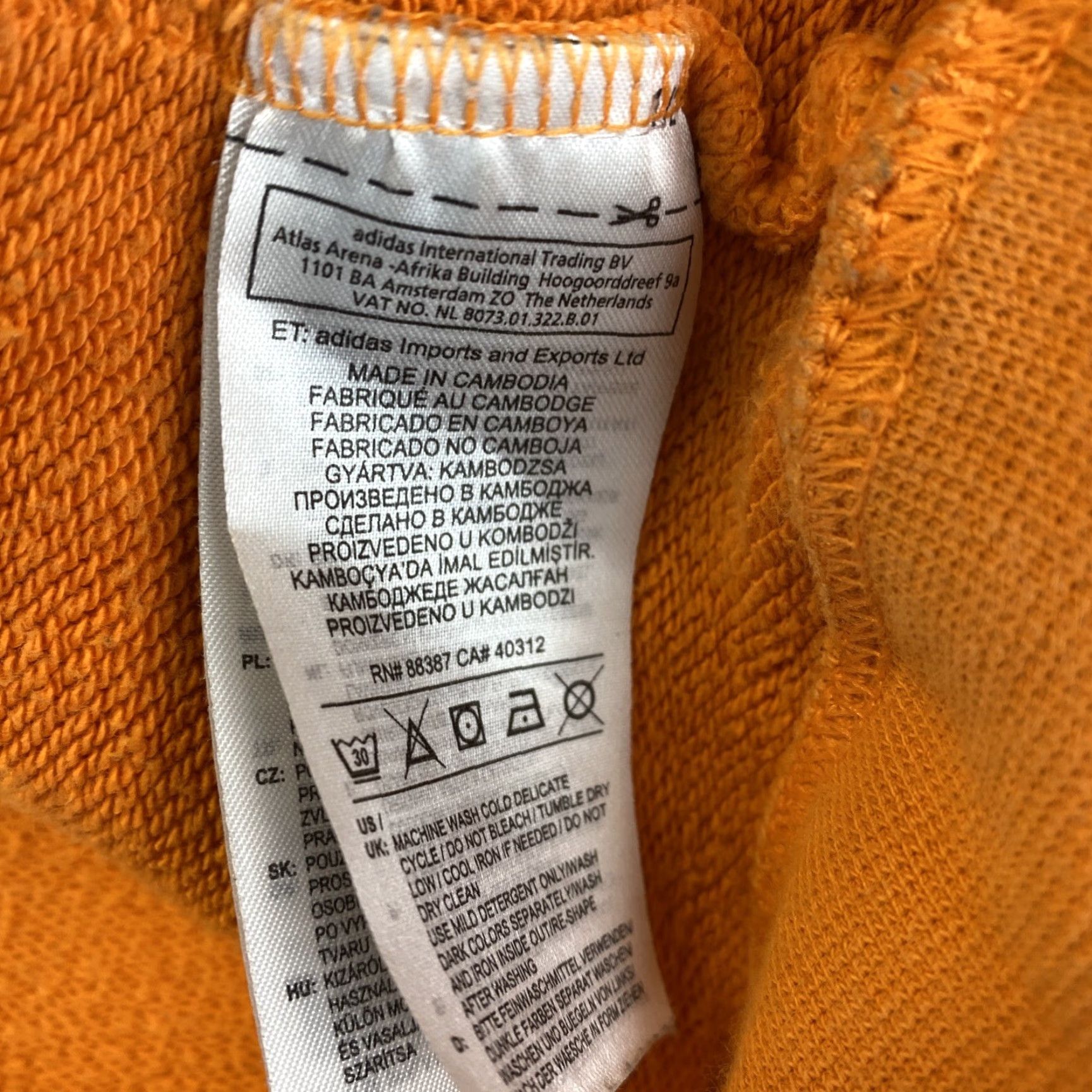 Adidas Adidas Sweatshirt Girls M Light Peach Yellow Front Logo Hoodie / 65-29 Size M / US 6-8 / IT 42-44 - 7 Thumbnail