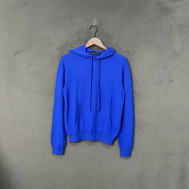 Louis Vuitton Louis Vuitton Blue Logo Hoodie with Embossed Detail 0089 Size US S / EU 44-46 / 1 - 1 Thumbnail
