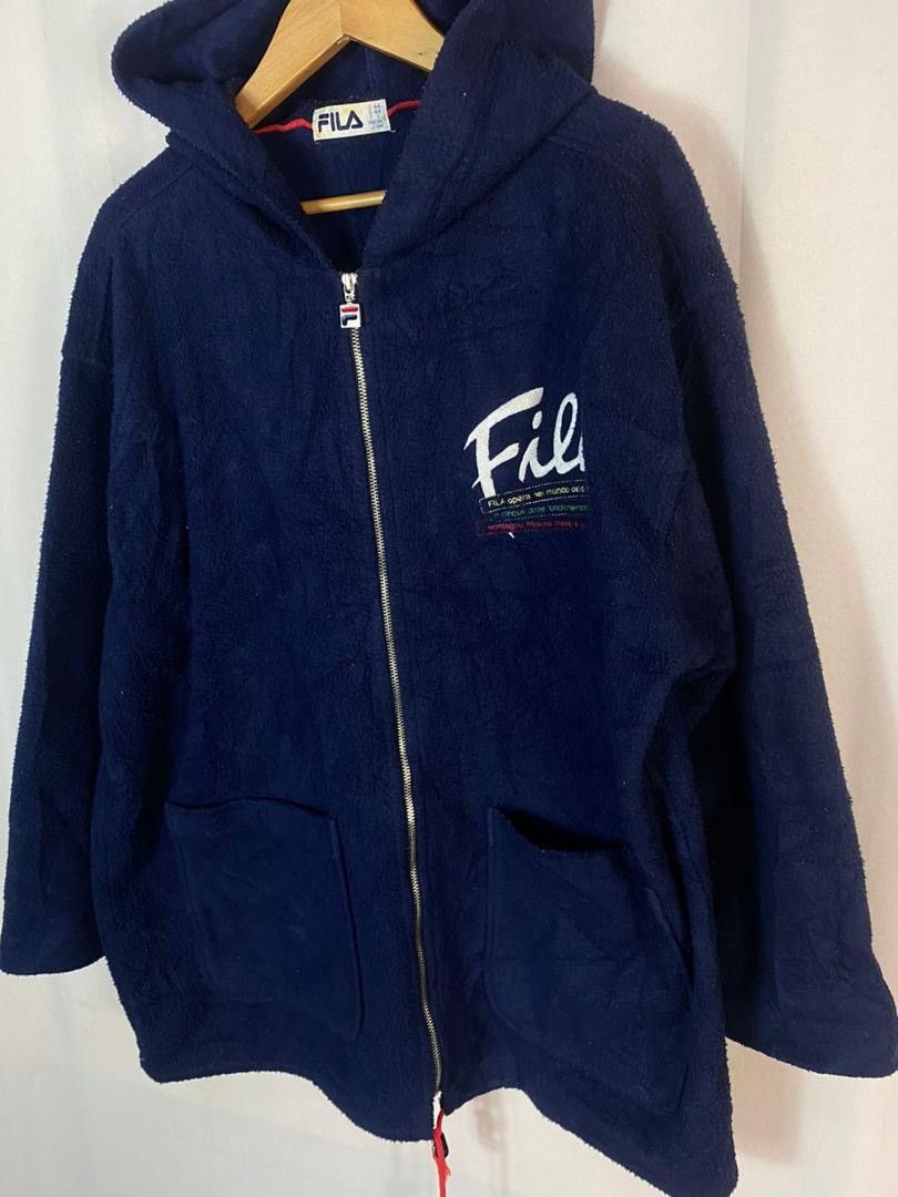 Fila Unisex 🔥Vintage fila spellout fleece zipper hoodie Size US L / EU 52-54 / 3 - 2 Thumbnail