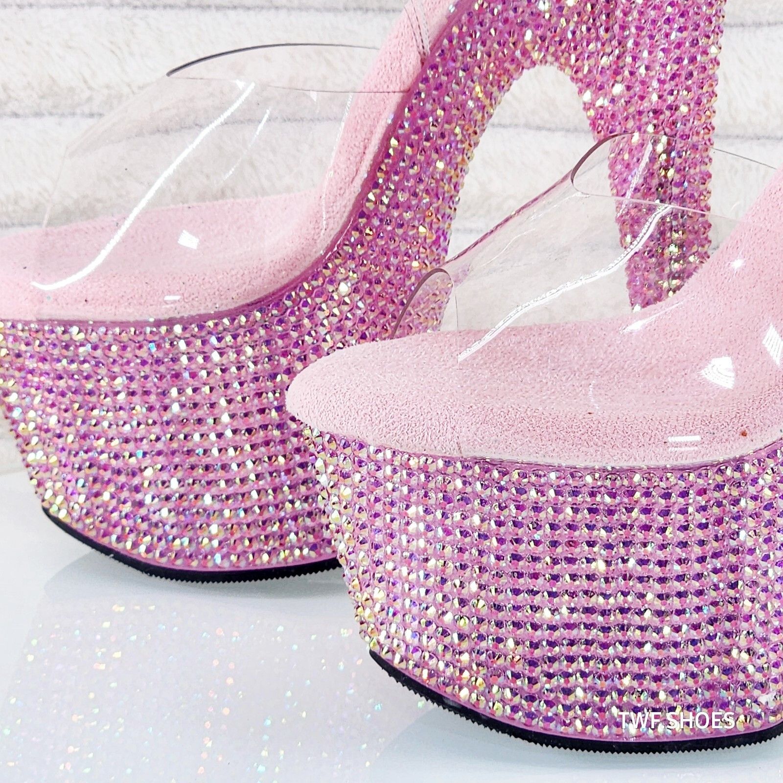 Other Bejeweled 708RS Rhinestone Platform 7" Stiletto High Heel Sh Size US 10 / IT 40 - 7 Thumbnail