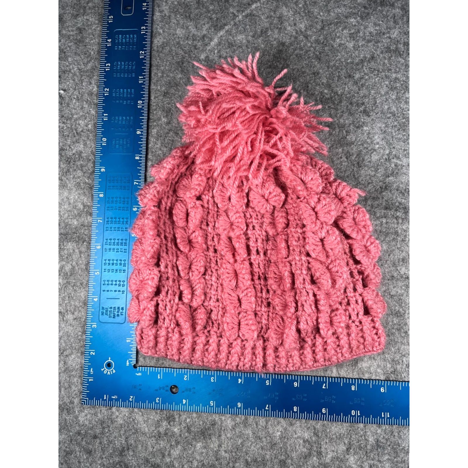 Pinko Beanie Toque Women One Size Pink Crochet Knit 100% Acrylic Ski Pom Hat/Cap Womens Beanie Pink Crochet Knit 100% Acrylic Winter Outdoor Ski - One Size Size ONE SIZE - 4 Thumbnail