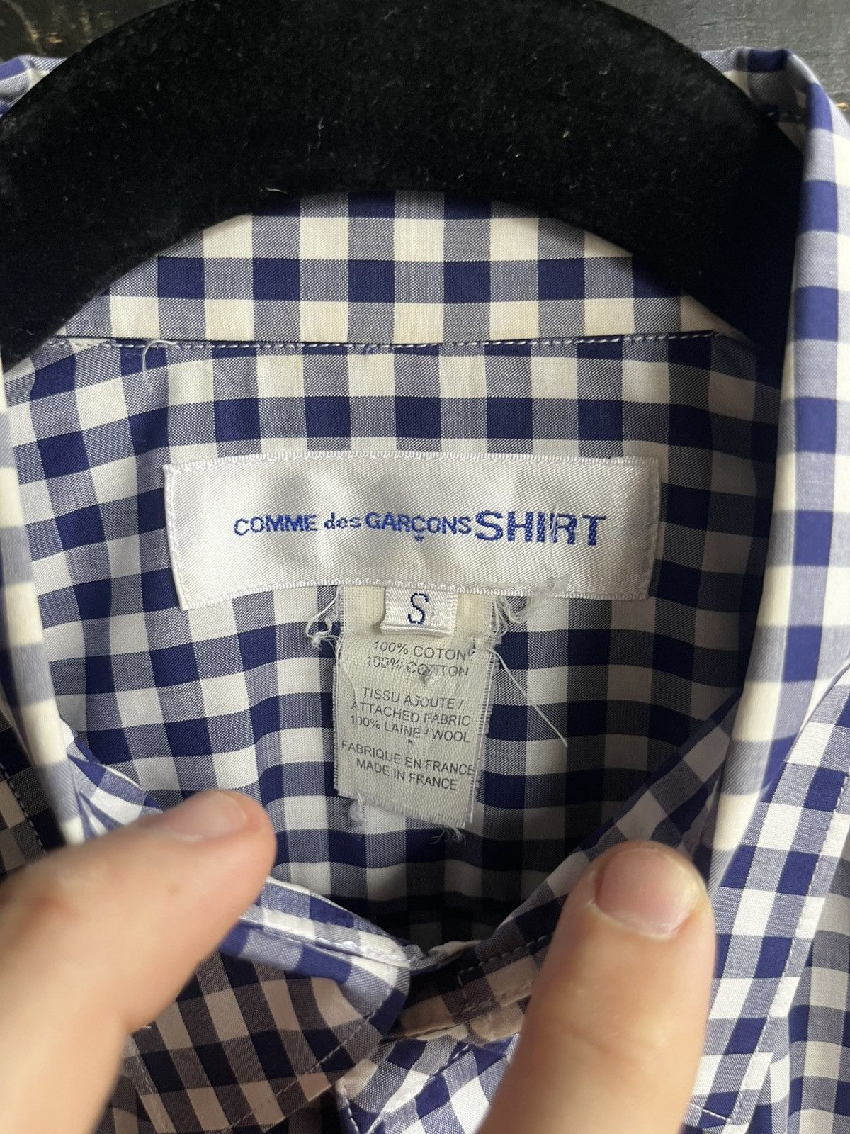 Comme des Garcons Comme Des Garçons Shirt ss button down knit patchwork Size US S / EU 44-46 / 1 - 3 Thumbnail