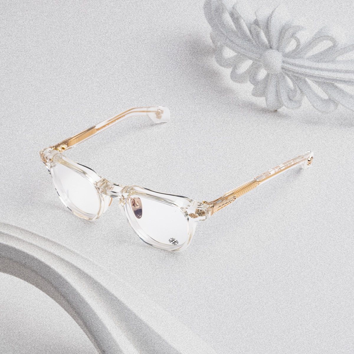Chrome Hearts CHROME HEARTS CHIRP CHIRP-A CRYSTAL- 18KGP GLASSES Size ONE SIZE - 2 Thumbnail