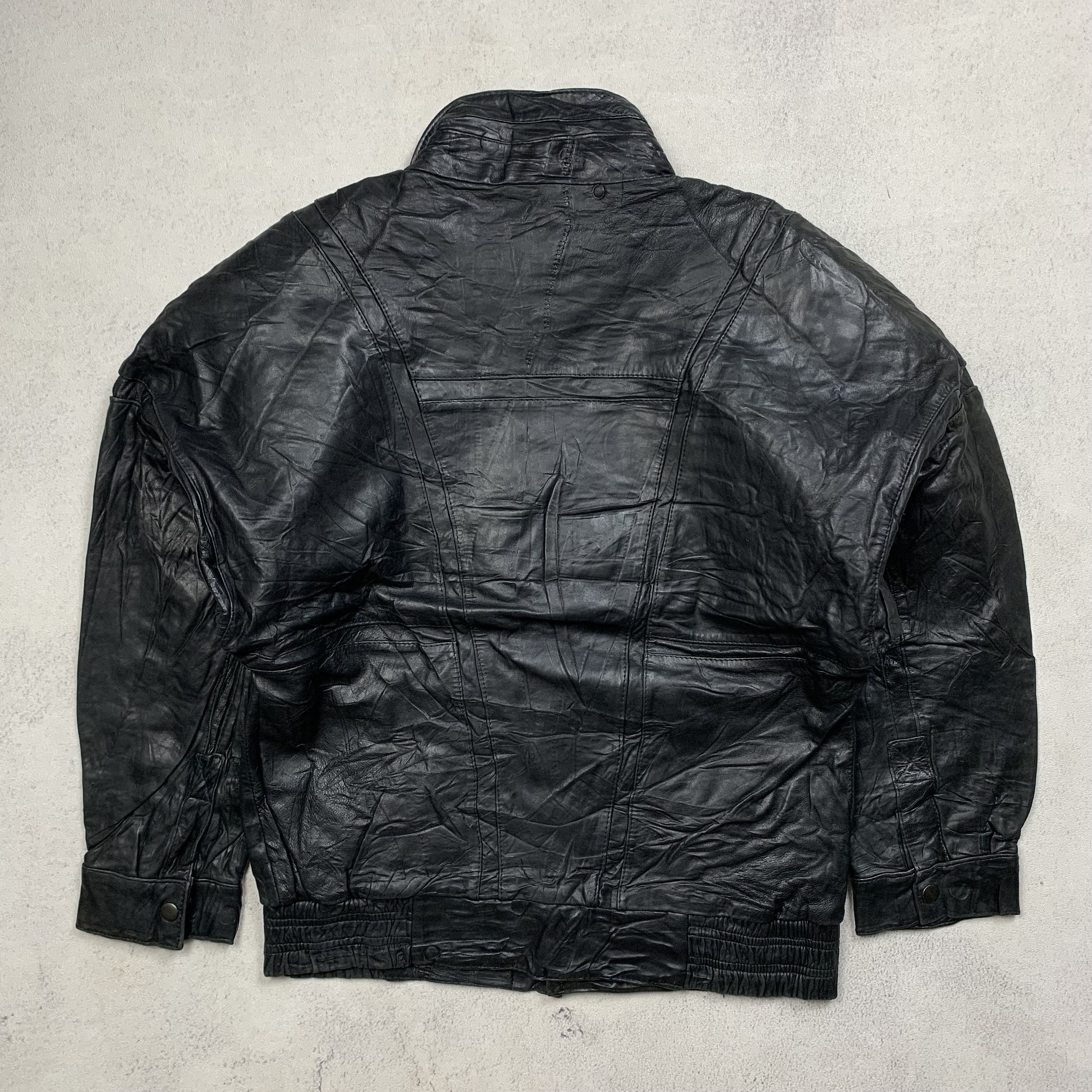 Genuine Leather Vintage Genuine Real Leather Bomber Jacket High Quality Rock Size US M / EU 48-50 / 2 - 2 Thumbnail