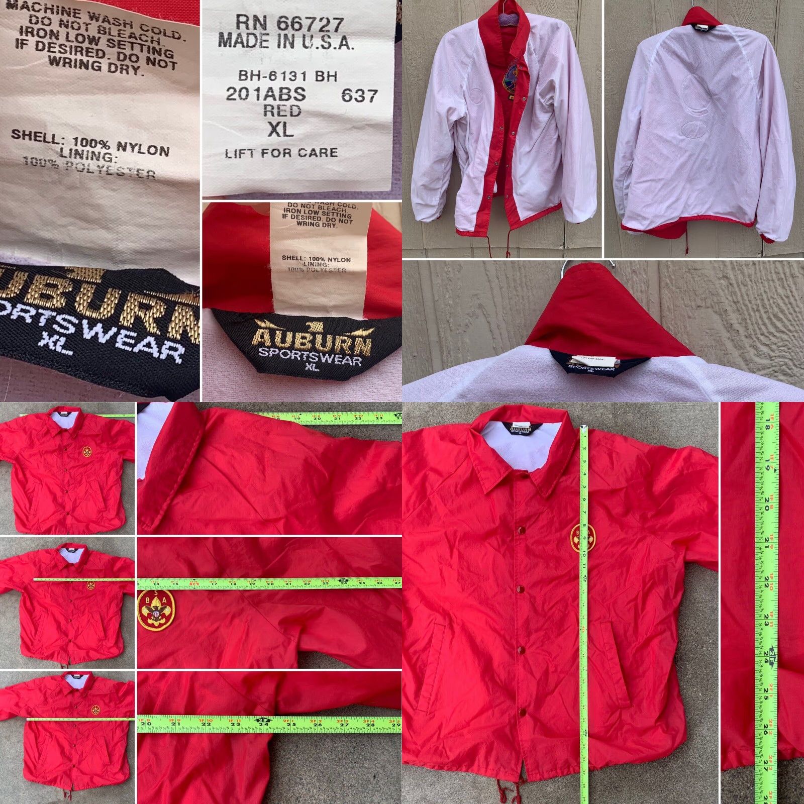 Area VINTAGE Boy Scouts Windbreaker Jacket Rimrovers San Francisco Bay Area BSA XL Jacket Size US XL / EU 56 / 4 - 8 Thumbnail
