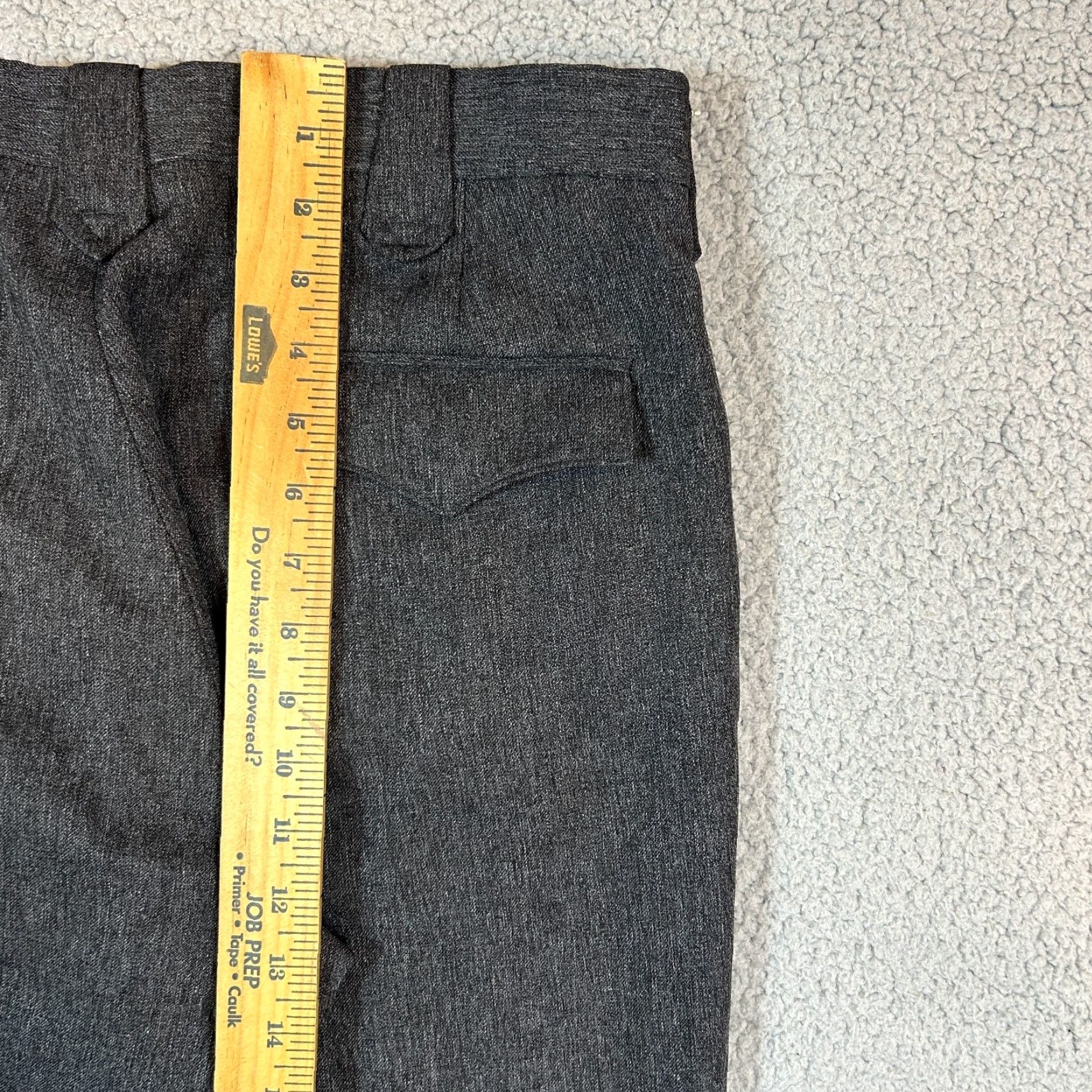Vintage Circle S Men's Charcoal Black Western Dress Pants Size 35 x 30 Regular Straight Front Pockets Size US 35 - 7 Thumbnail